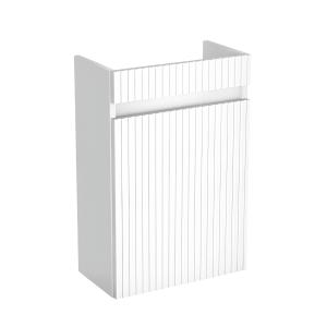 Armoire suspendue Gila 400 blanche avec façade à lamelles – design élancé pour les petites salles de bains - Image principale
