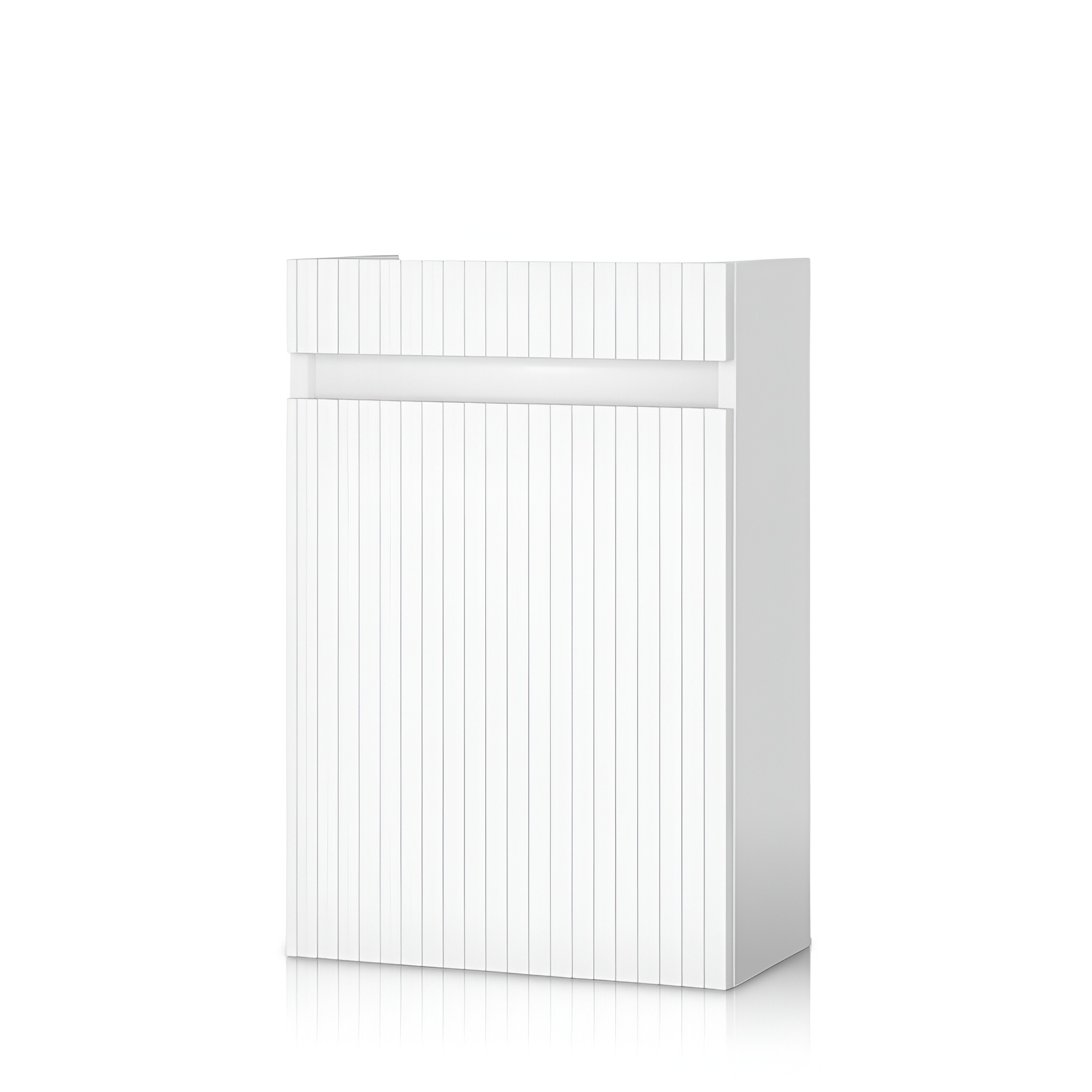 Gila 400, armoire de salle de bains blanc mat à façade à lamelles