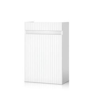Armoire suspendue Gila 400 blanche avec façade à lamelles – design élancé pour les petites salles de bains - Image supplémentaire