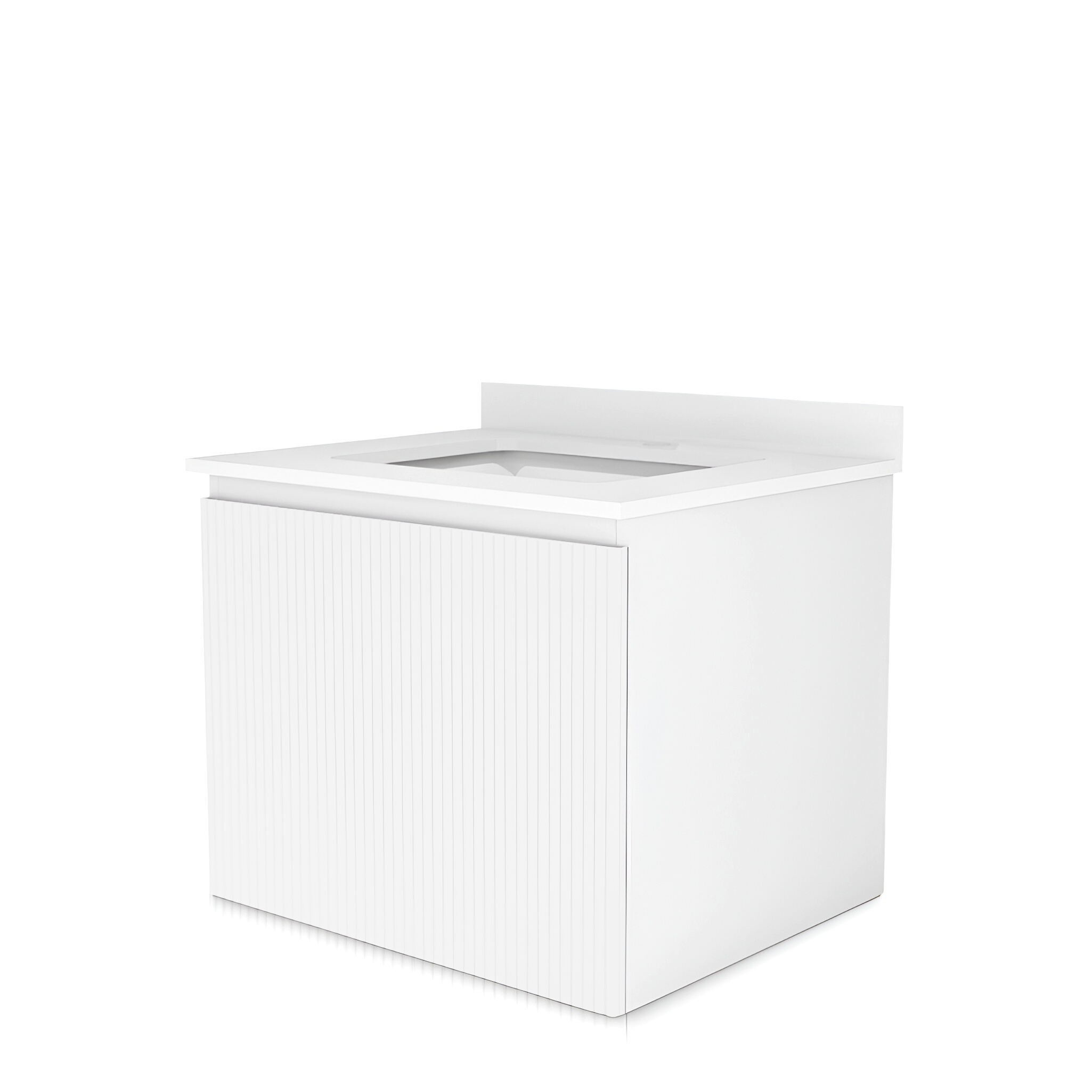 Irvine White 600, meuble sous-vasque blanc de 60 cm