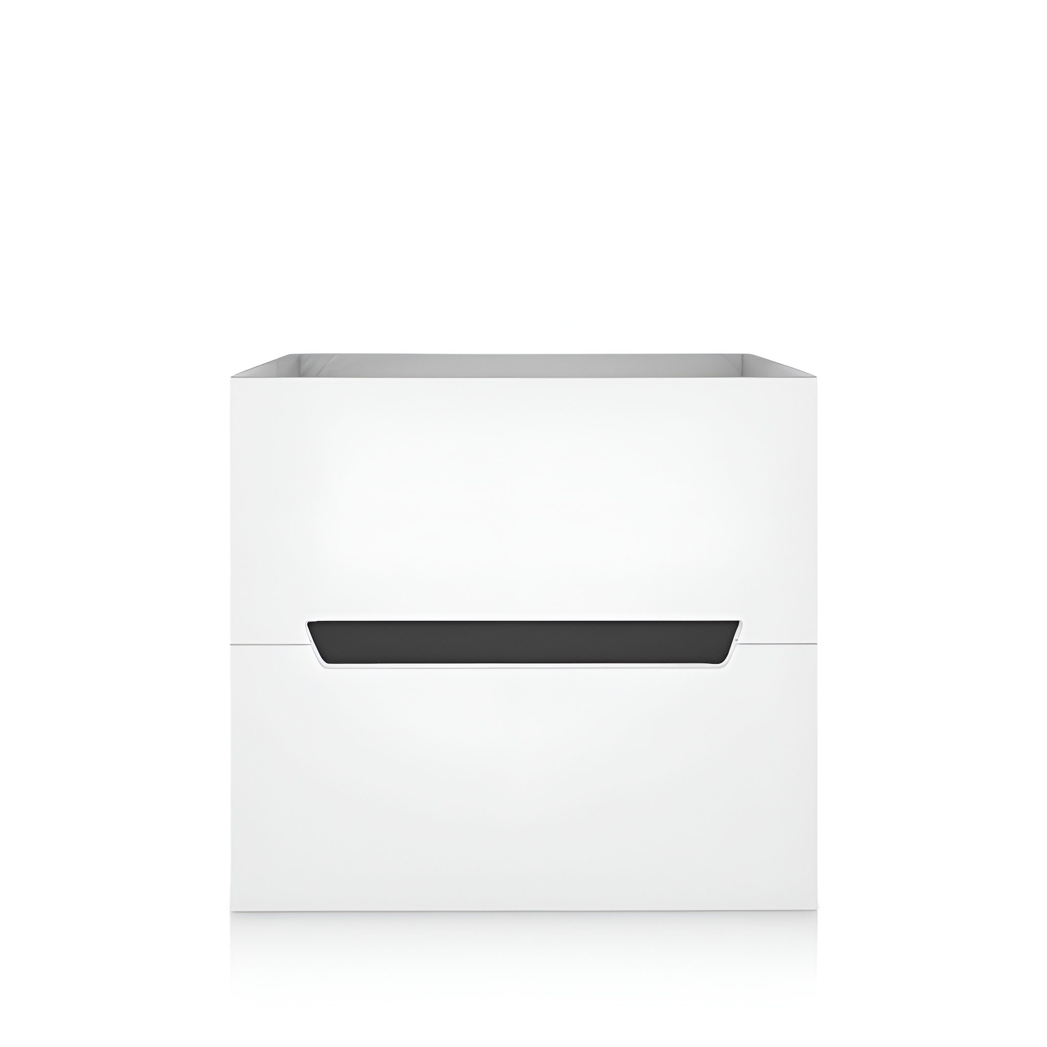 Meuble sous-vasque KANSAS Black 600 suspendu, blanc brillant et noir