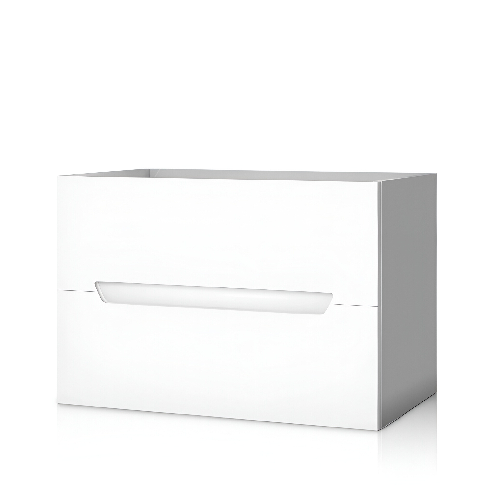 KANSAS blanc 80 cm, meuble sous-vasque suspendu blanc brillant