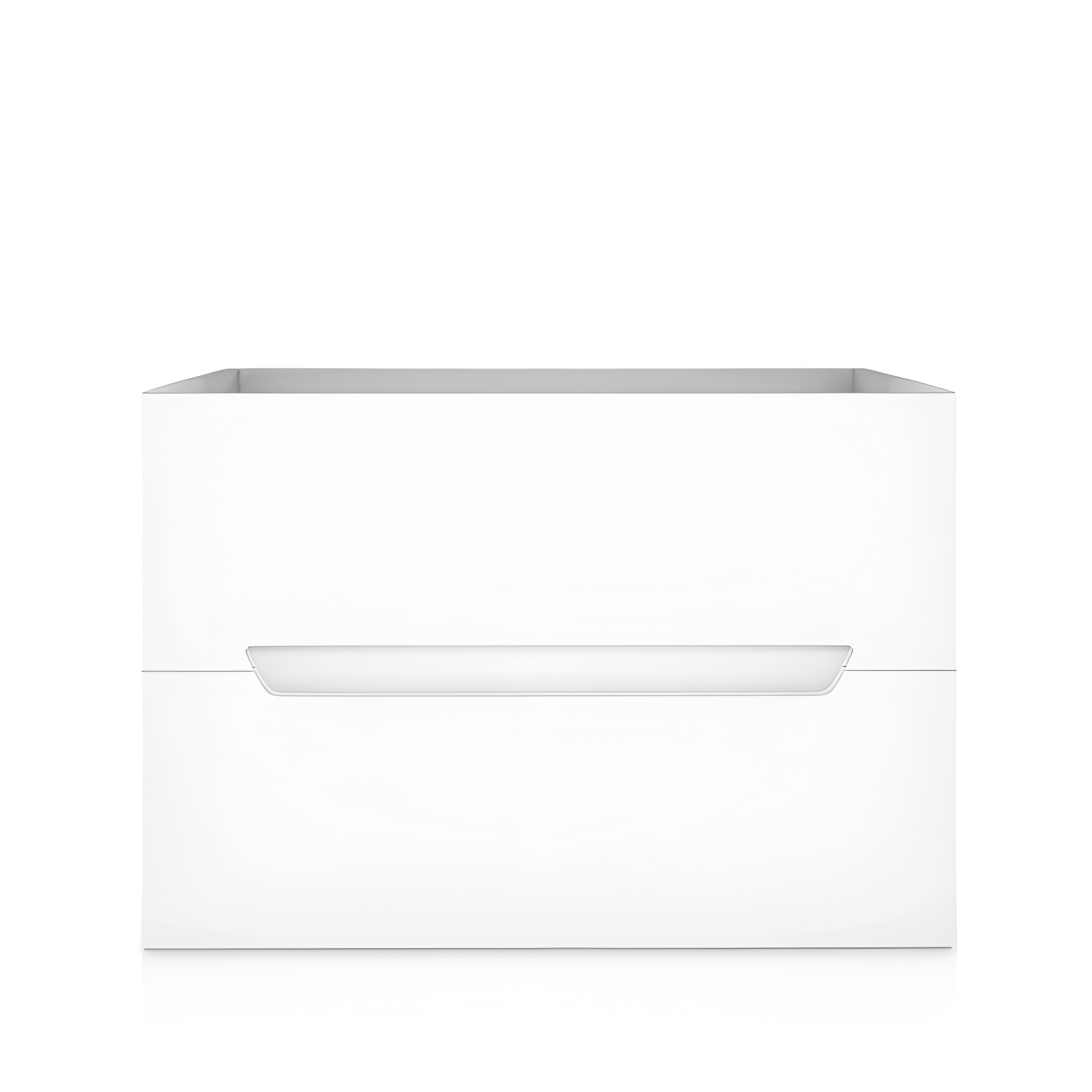 Meuble KANSAS blanc 80 cm suspendu, finition blanc brillant