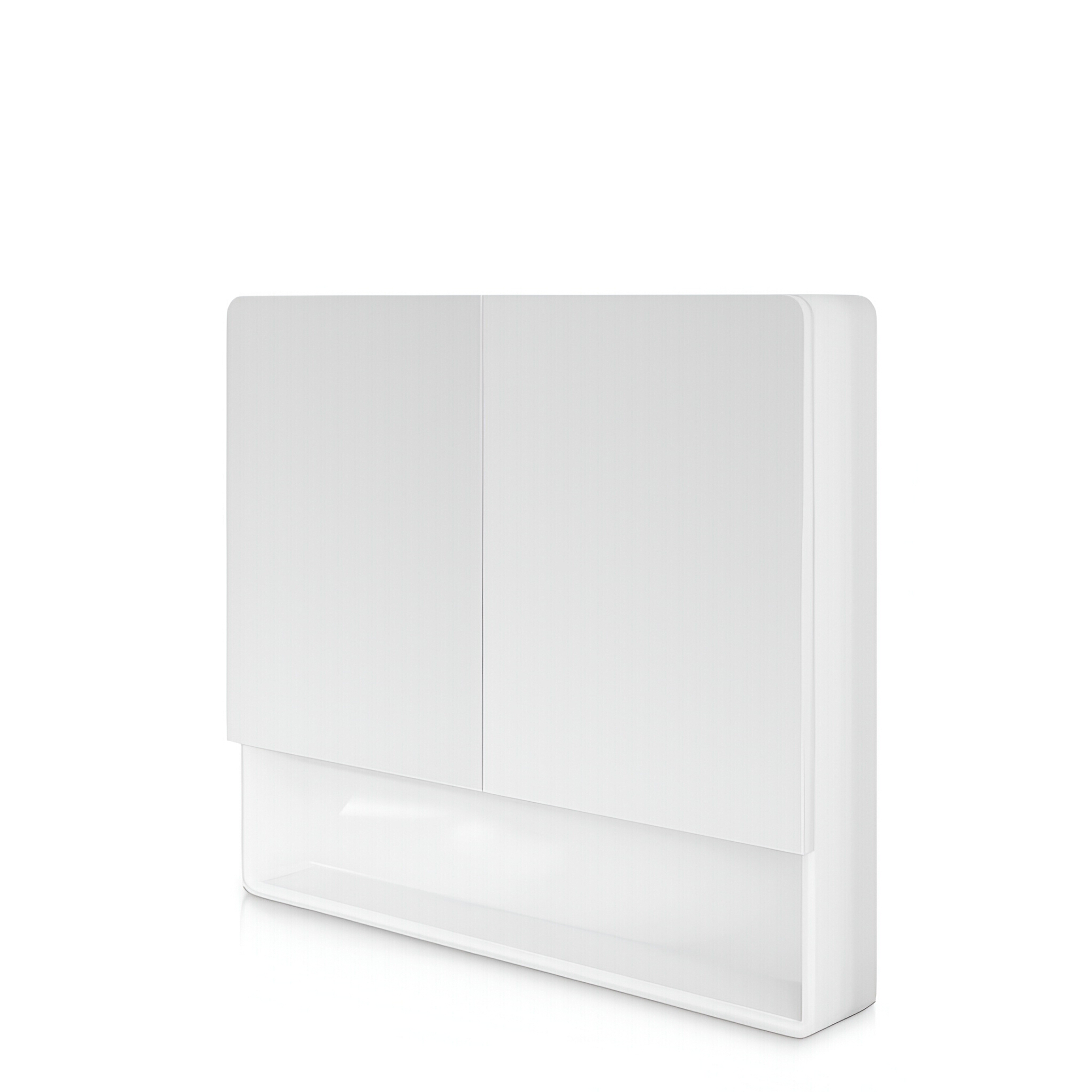 Armoire de toilette Karolina 800 avec façade miroir et caisson blanc