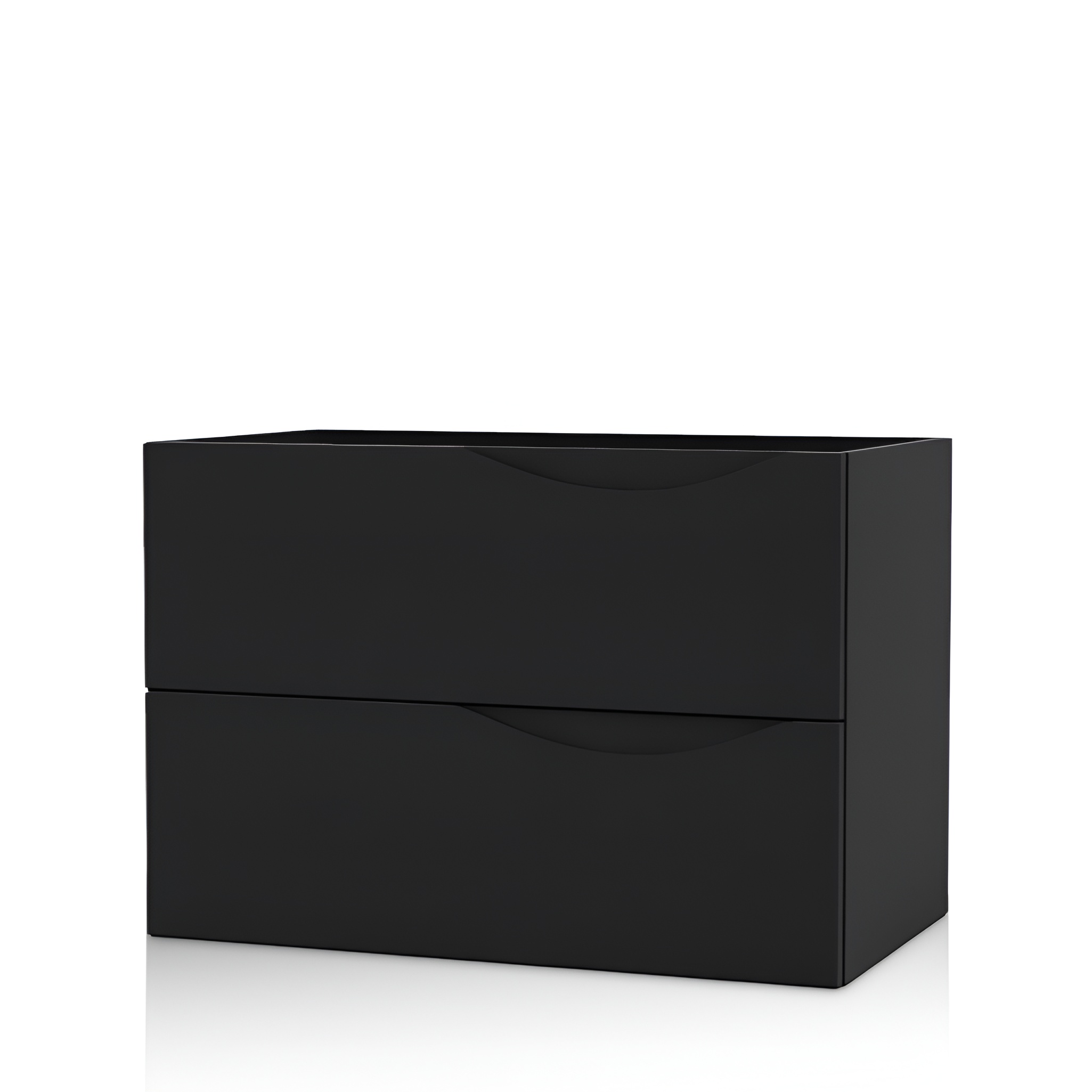 Meuble KOLORADO noir mat 80 cm, tiroirs à extraction totale