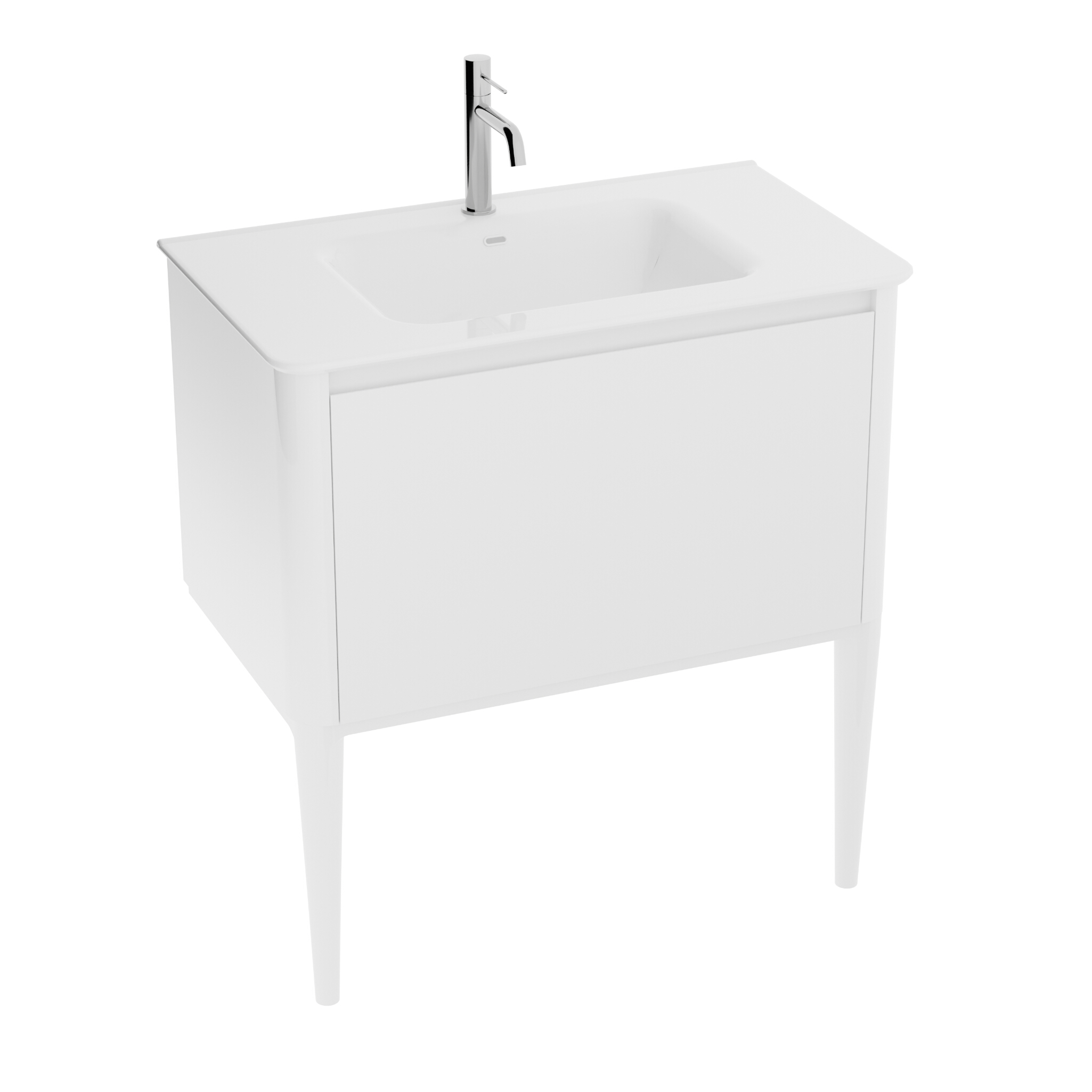 Meuble sous-vasque Mesa 800 blanc avec lavabo