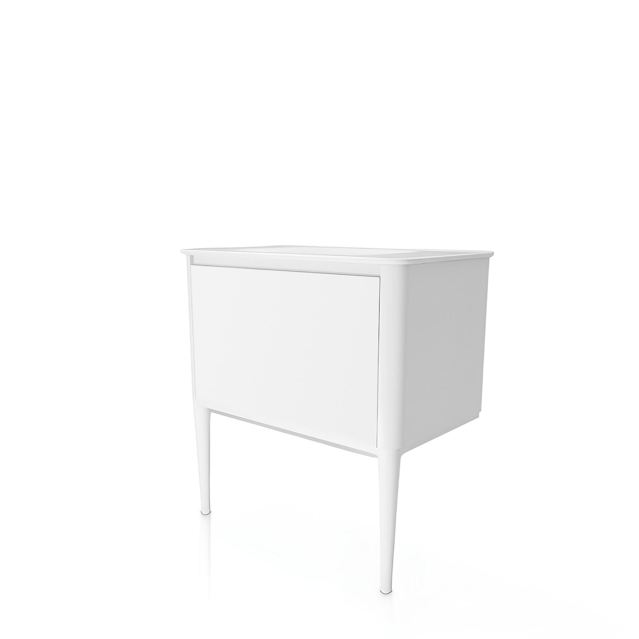 Meuble sous-vasque Mesa 800 en blanc, lavabo inclus