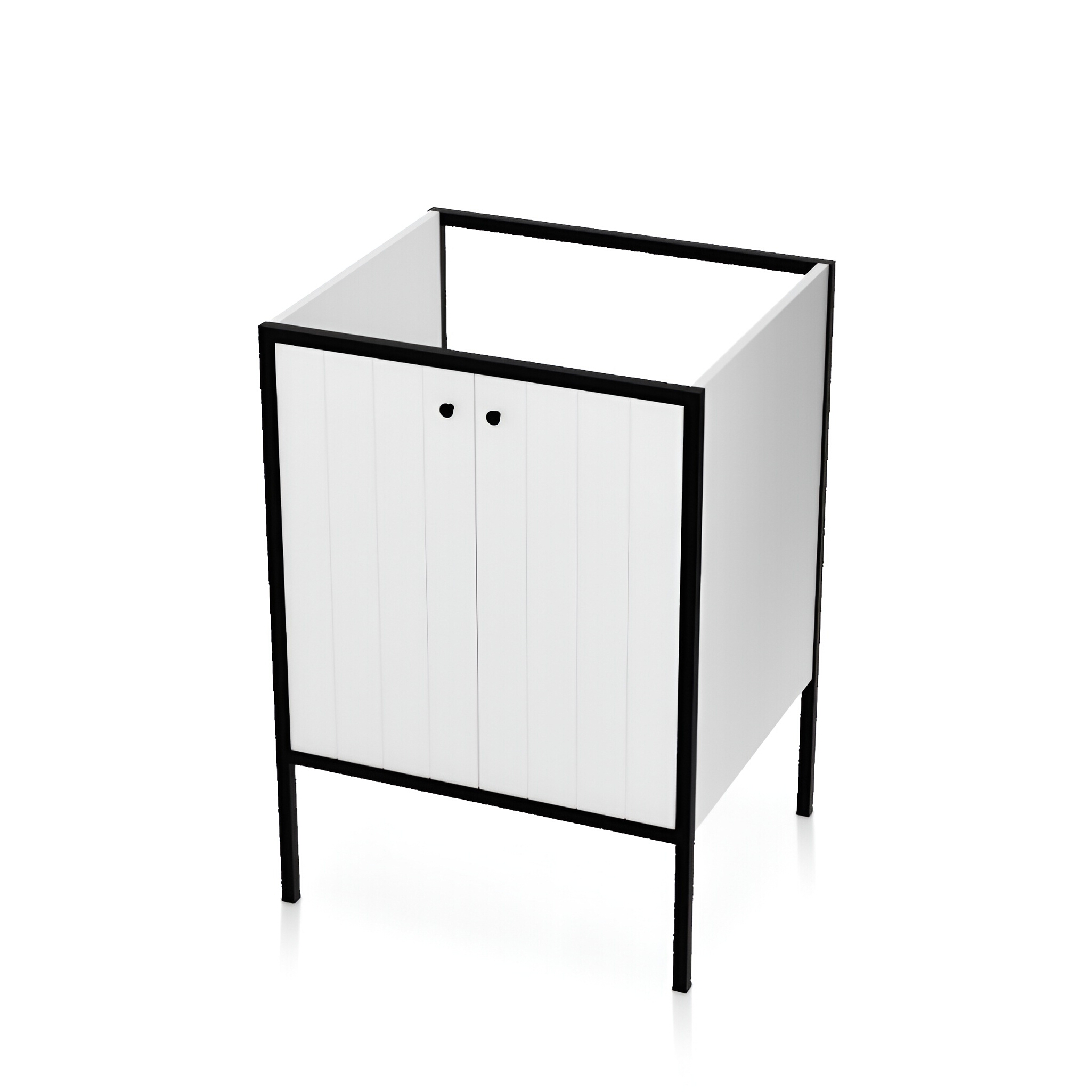 Meuble sous-vasque autoportant DSM Mimir 600, blanc mat