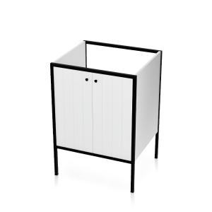 Meuble sous-vasque autoportant DSM Mimir 600 – Blanc, moderne et compact - Image supplémentaire
