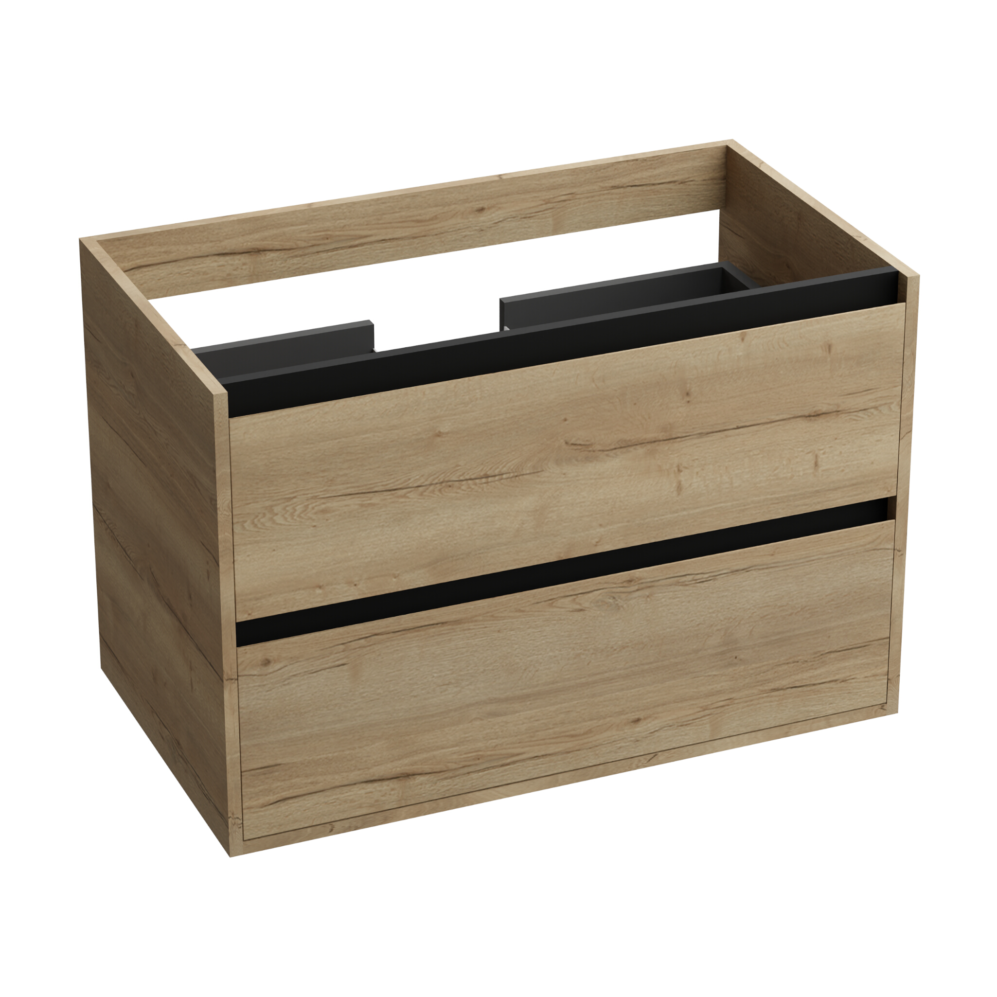 Meuble haut Minnesota Wood Black 800 – aspect chêne