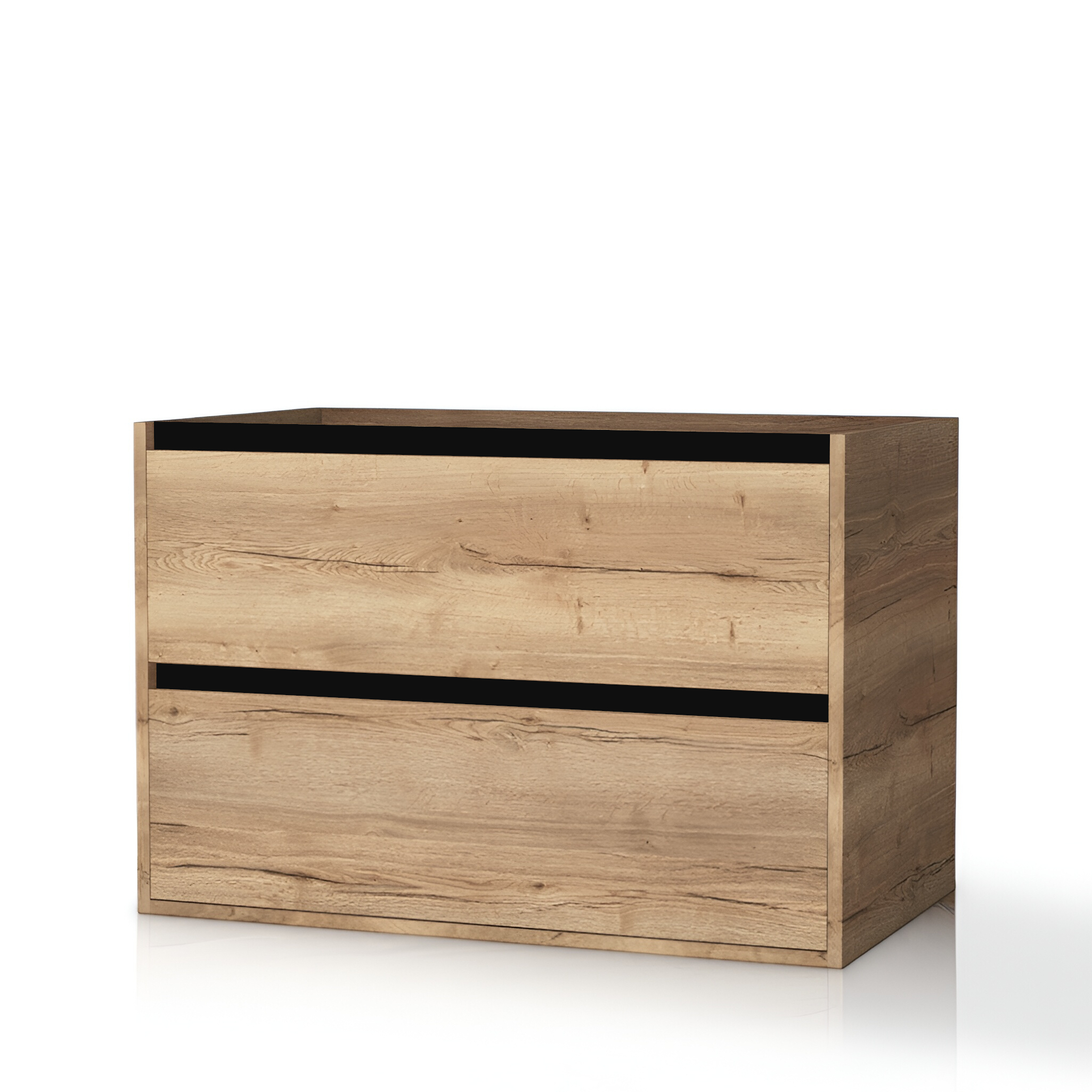 Minnesota Wood Black 800, meuble sous-vasque chêne et noir de 80 cm