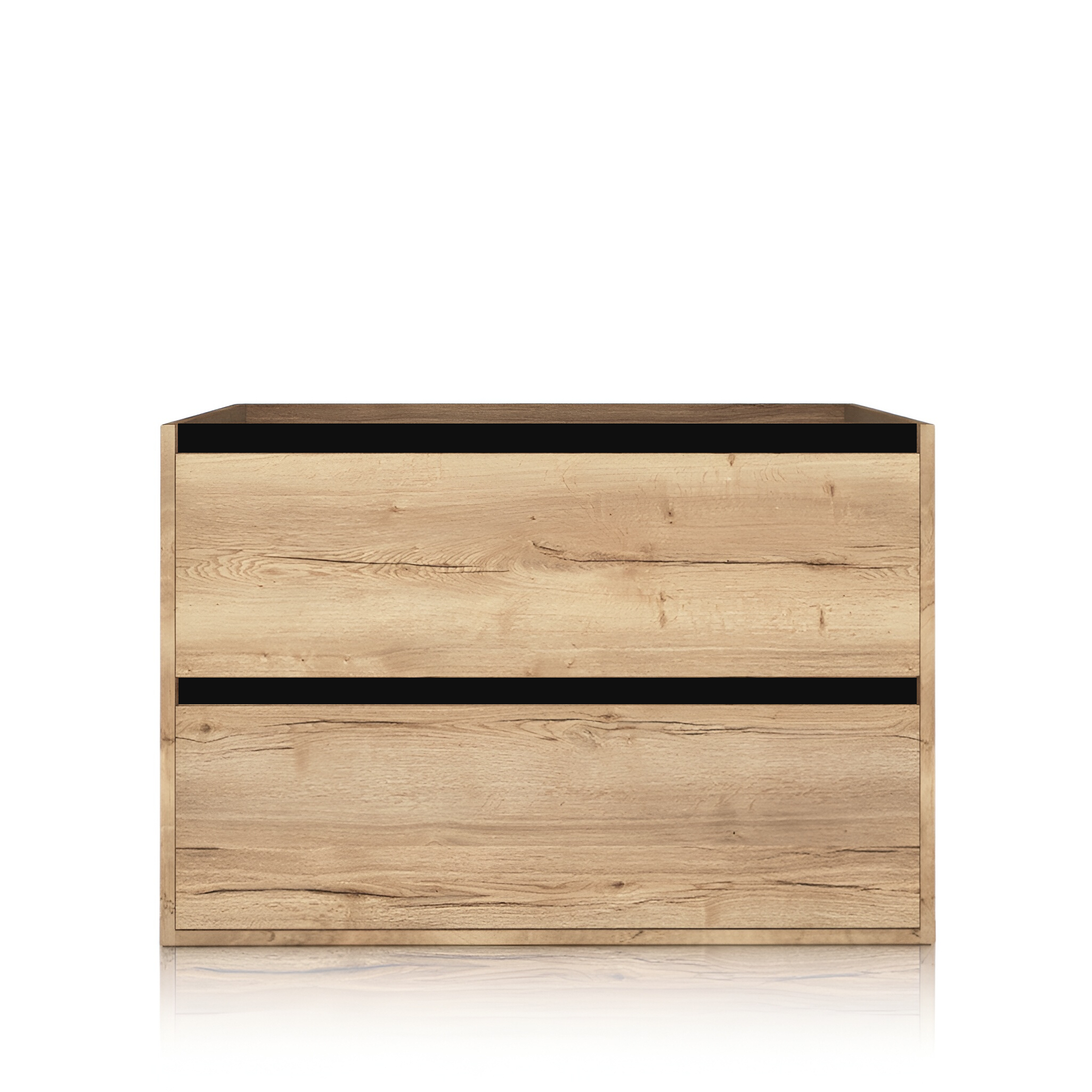 Meuble Minnesota Wood Black 800 chêne et noir, suspendu au mur
