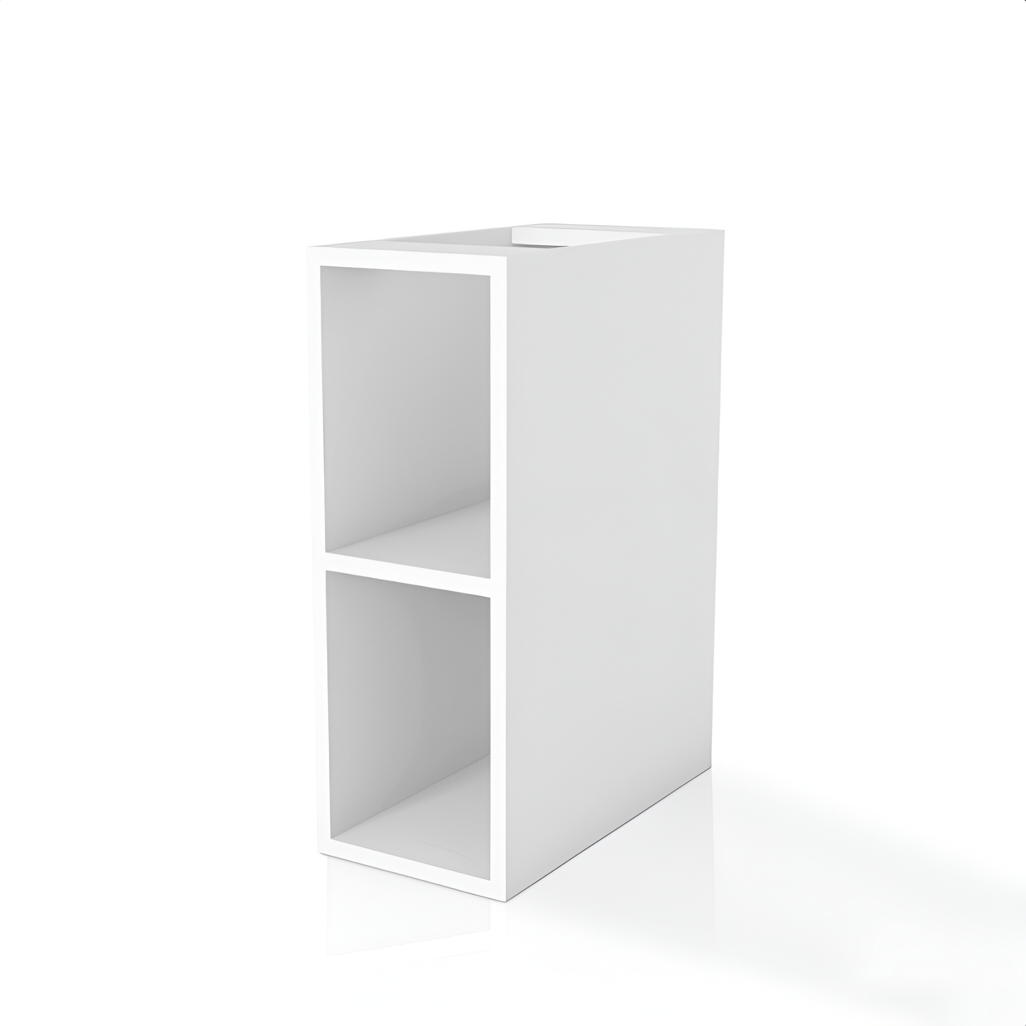 Module étroit 200 x 400 mm, blanc brillant, à fixer au mur