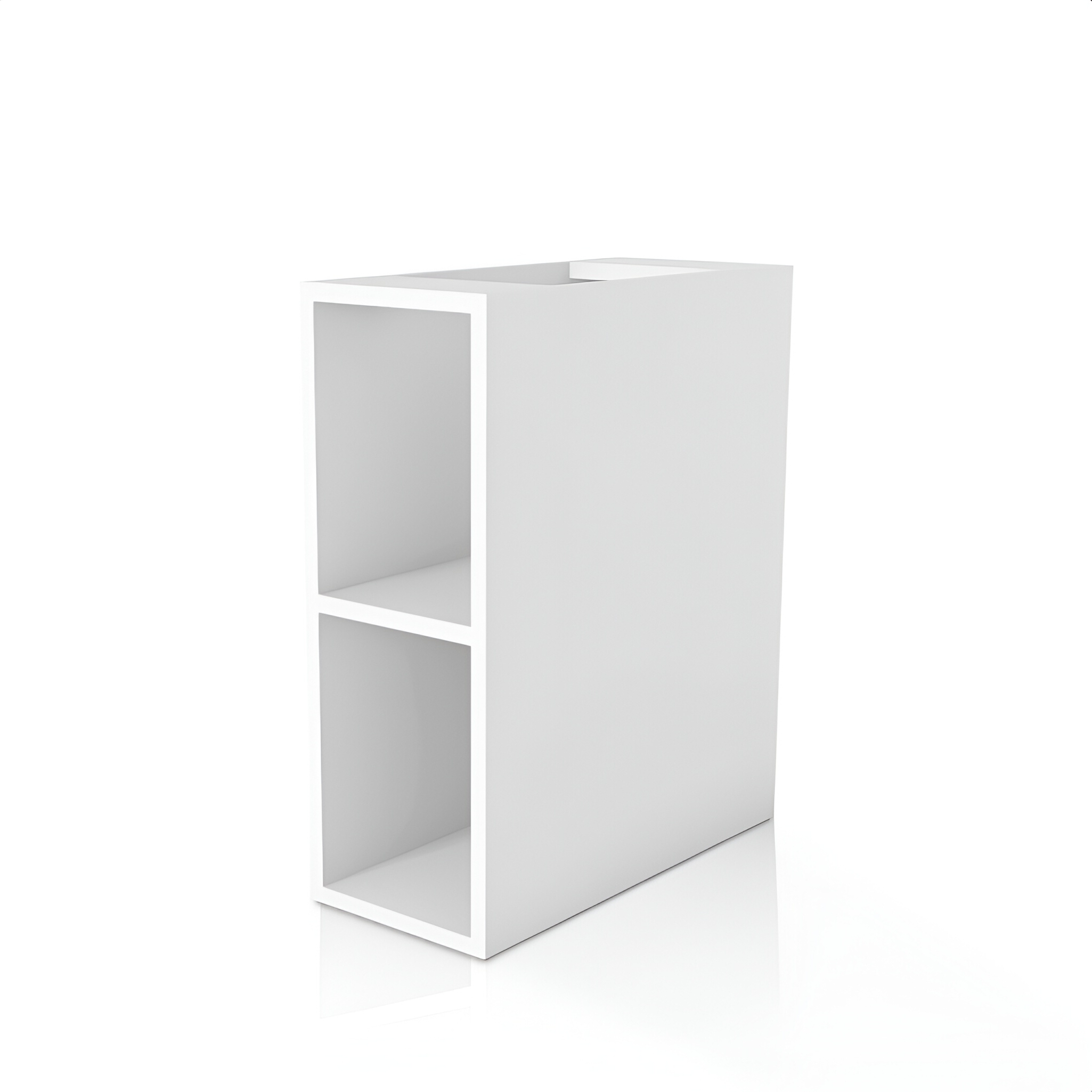 Module étroit 200 x 460, blanc brillant, à fixer au mur