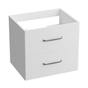 Meuble sous-vasque NEVADA 60 cm, blanc – suspendu avec fermeture amortie Soft-Close et poignée argentée - Image principale
