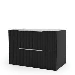 Armoire murale de salle de bain Oklahoma Black Matt 80 - Image supplémentaire