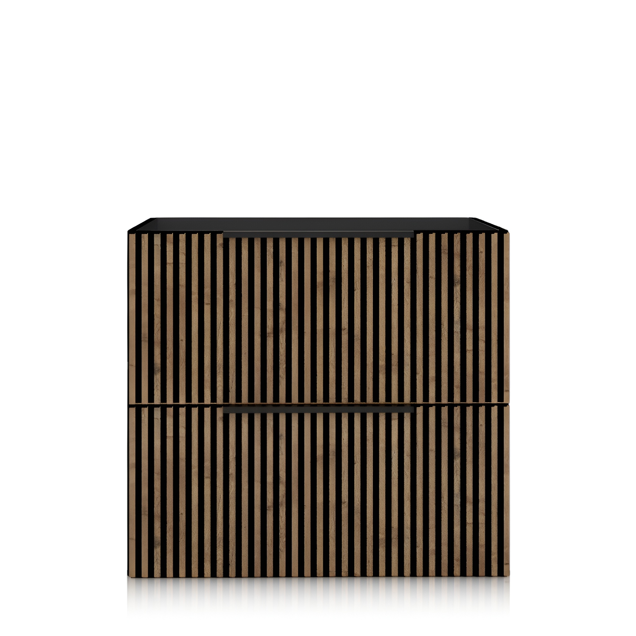 Meuble suspendu Oklahoma Wood Black 60, noir mat