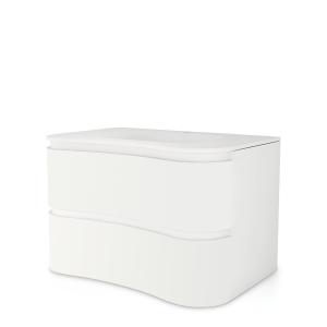 Meuble de salle de bain suspendu Ontario White 80 avec vasque en verre - Image supplémentaire