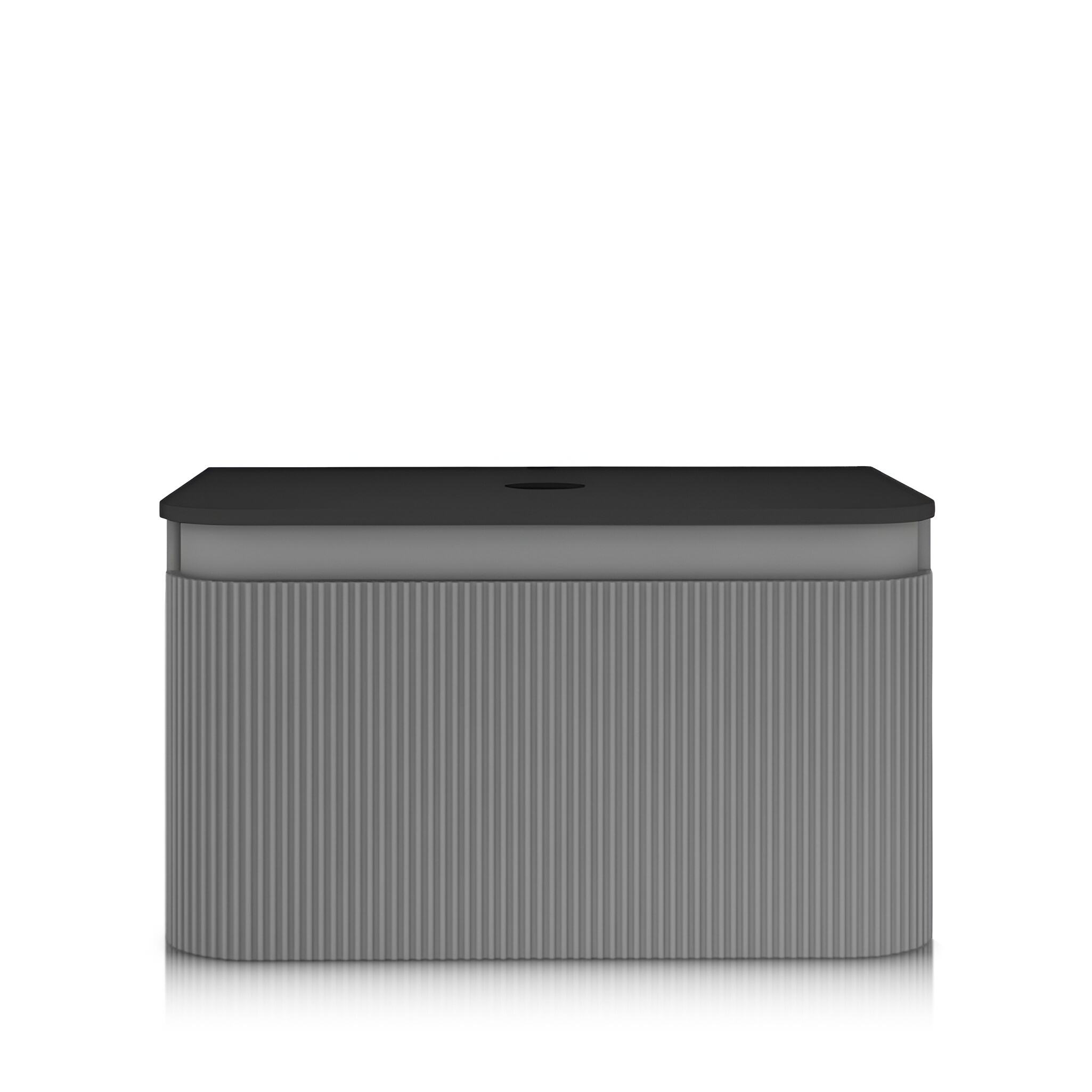 Meuble de salle de bains suspendu Vermont Grey 800, graphite brillant