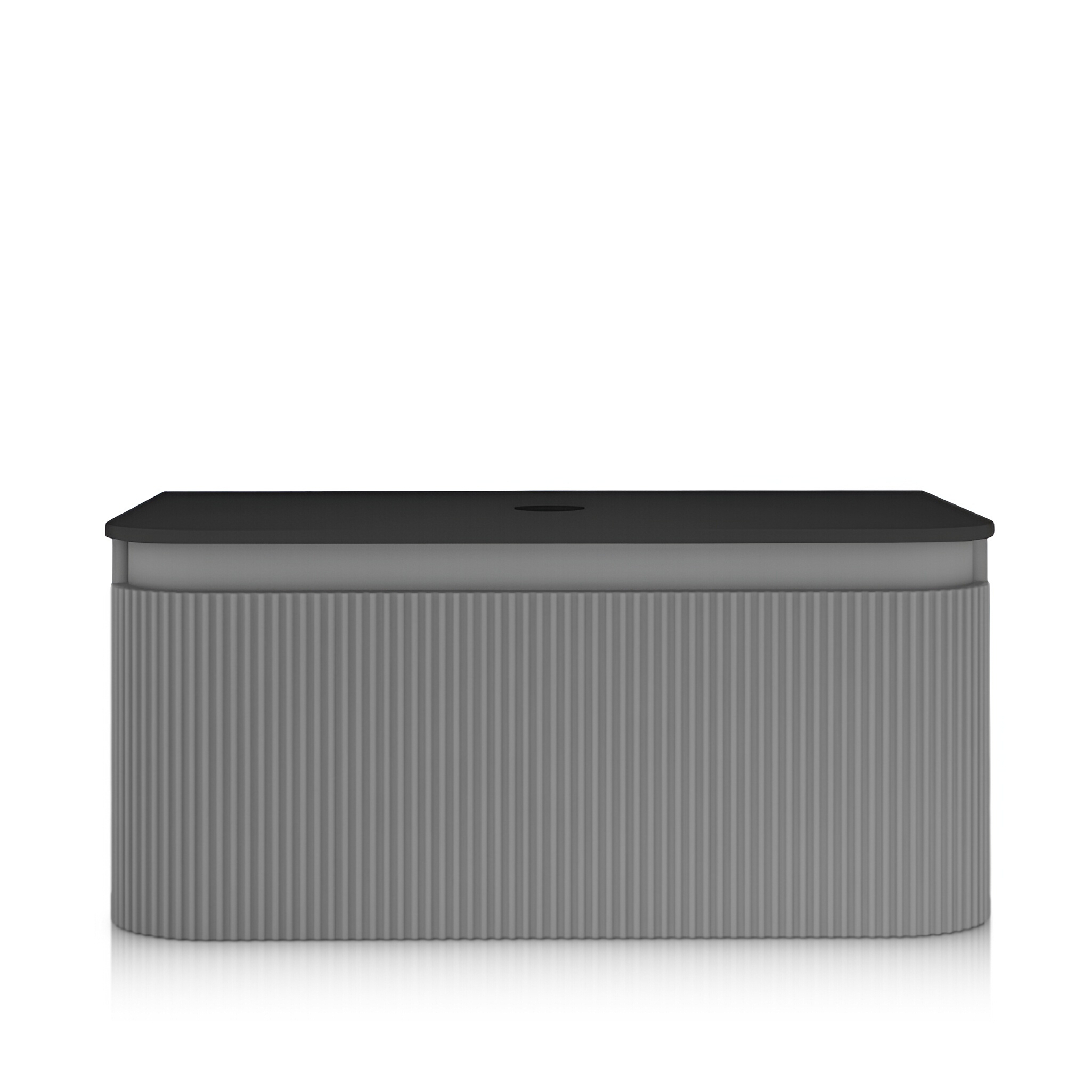 Meuble suspendu Vermont Grey 1000 graphite brillant avec grand tiroir