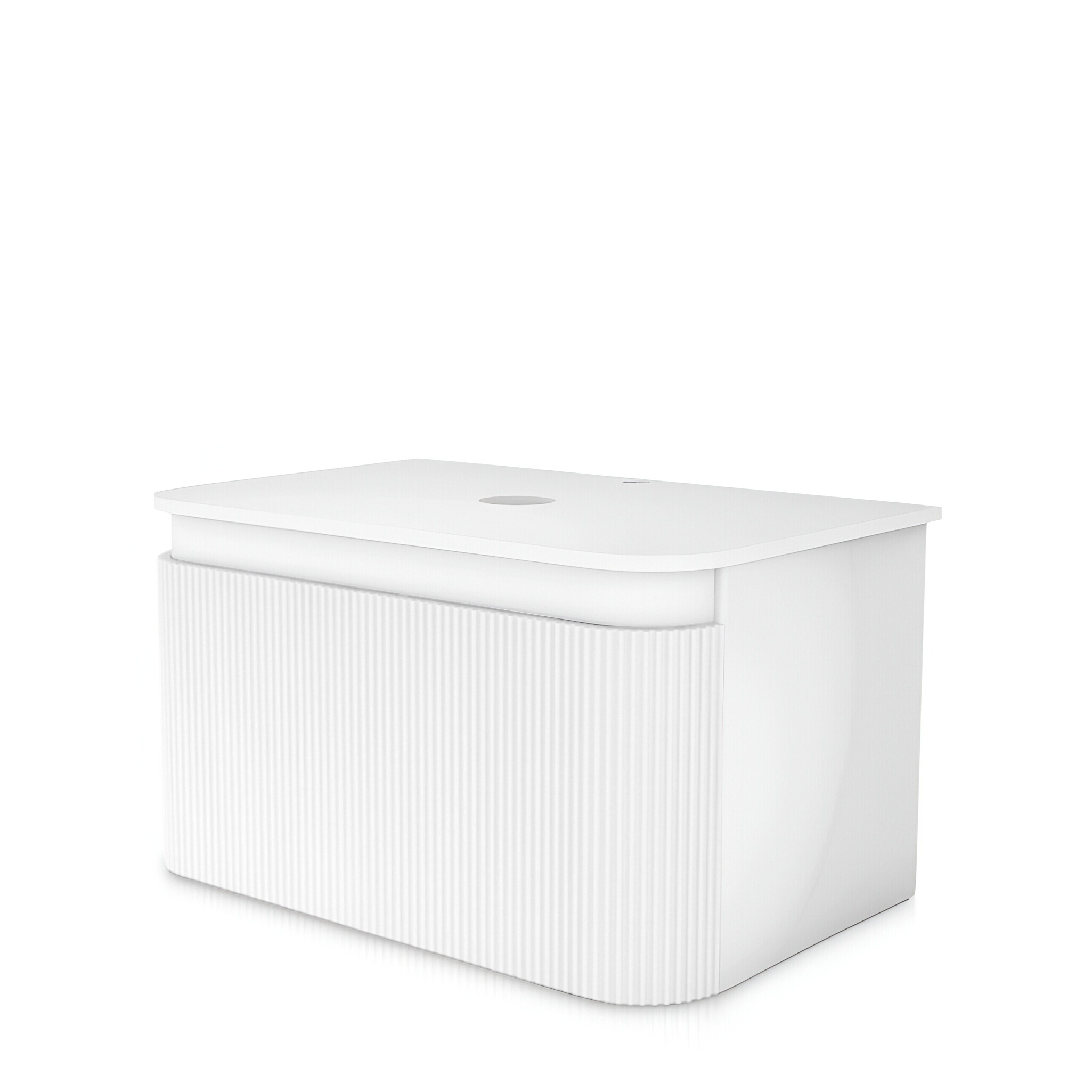 Vermont White 800, meuble sous-vasque suspendu blanc brillant