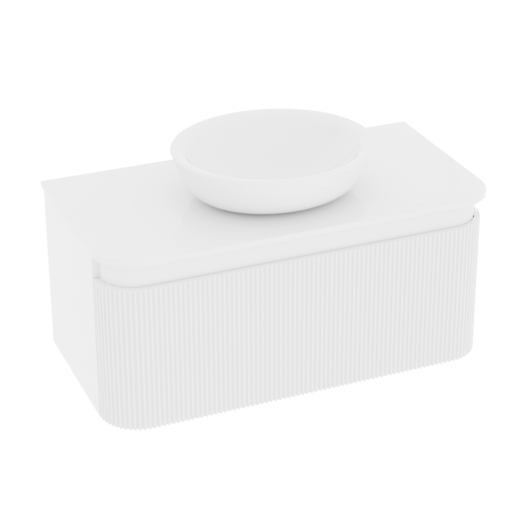 Armoire murale Vermont White 1000 – élégant meuble de salle de bain avec tiroir à fermeture douce Soft‑Close