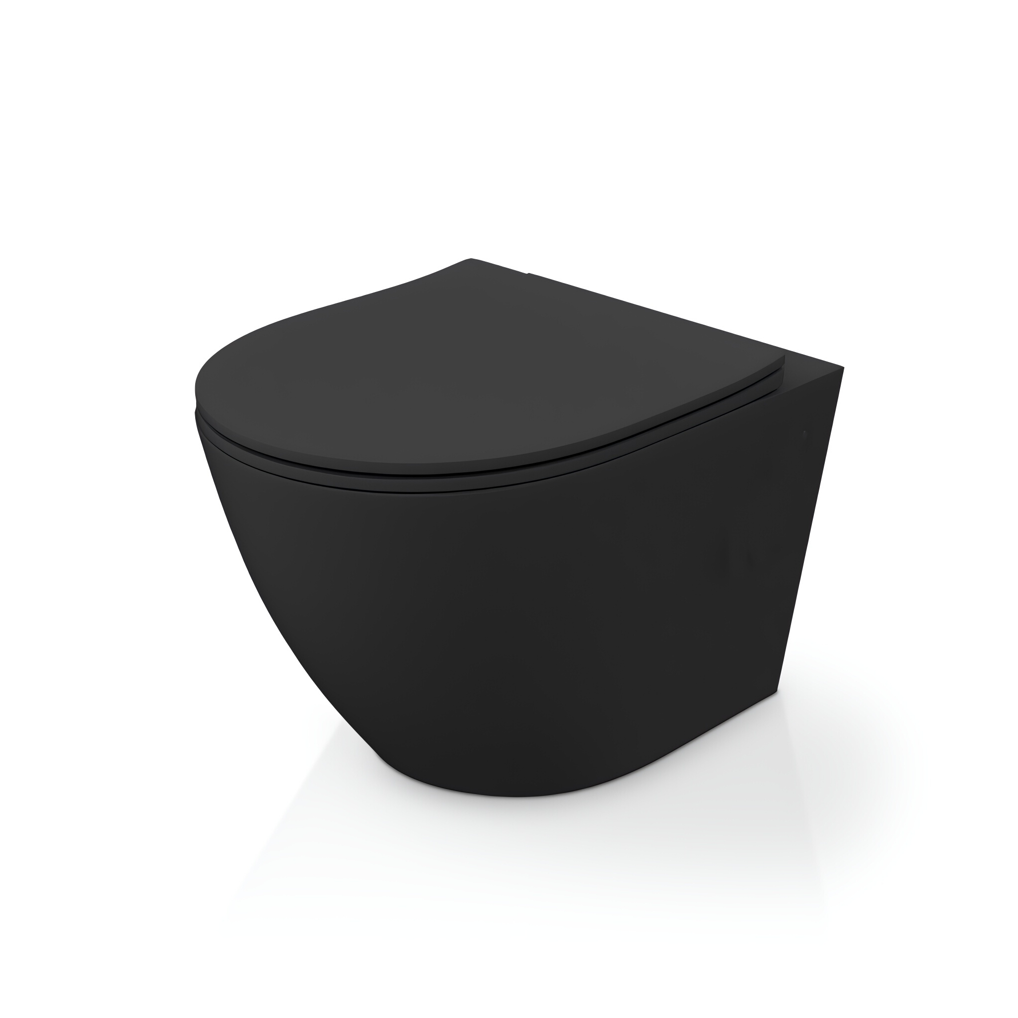 WC suspendu Salto Black 3.0 sans bride en céramique noir mat