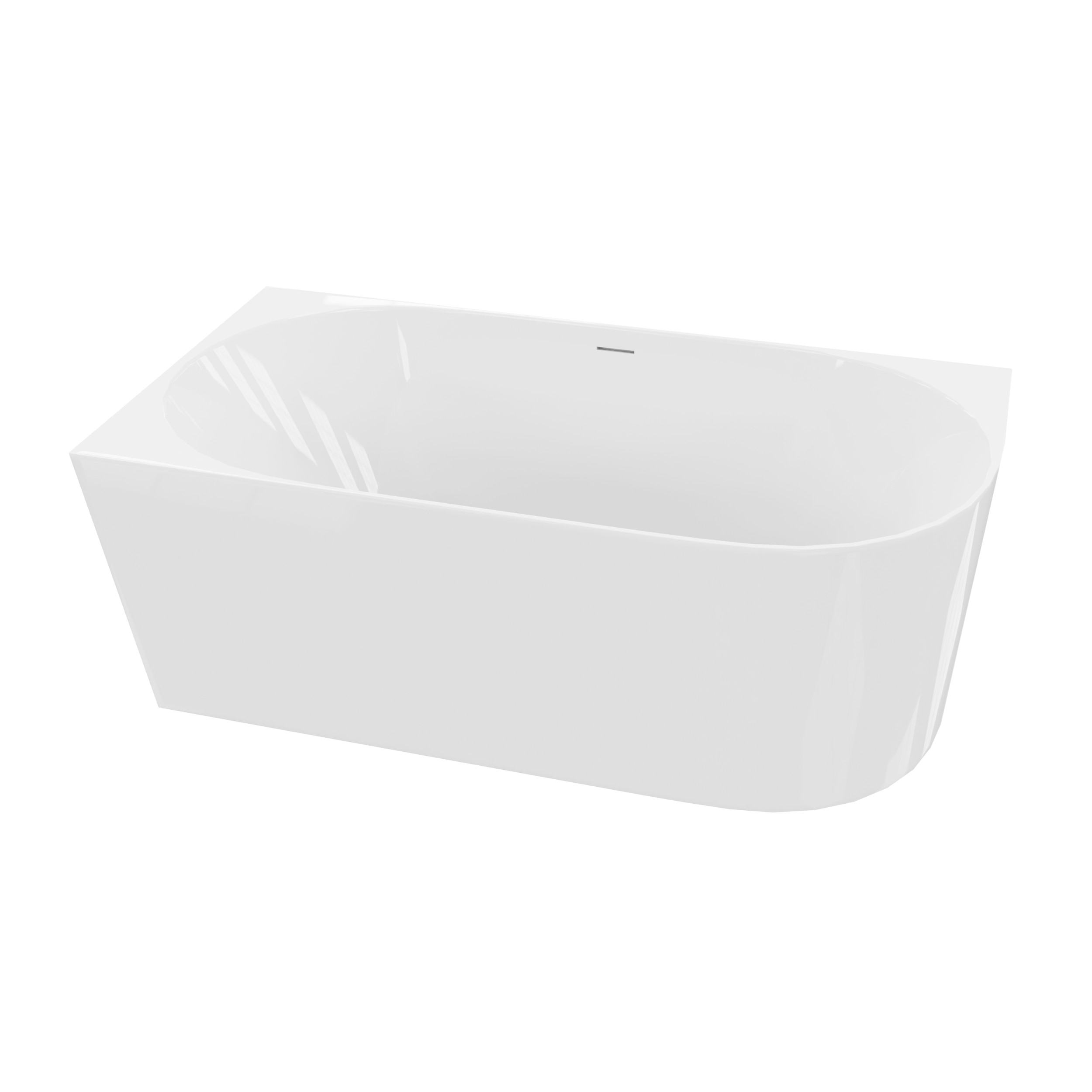 Baignoire d'angle îlot adossée au mur Caldera 160 – version droite