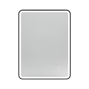Miroir de salle de bain Ateria 60 x 80 cm – Noir, avec éclairage LED en option - Image principale