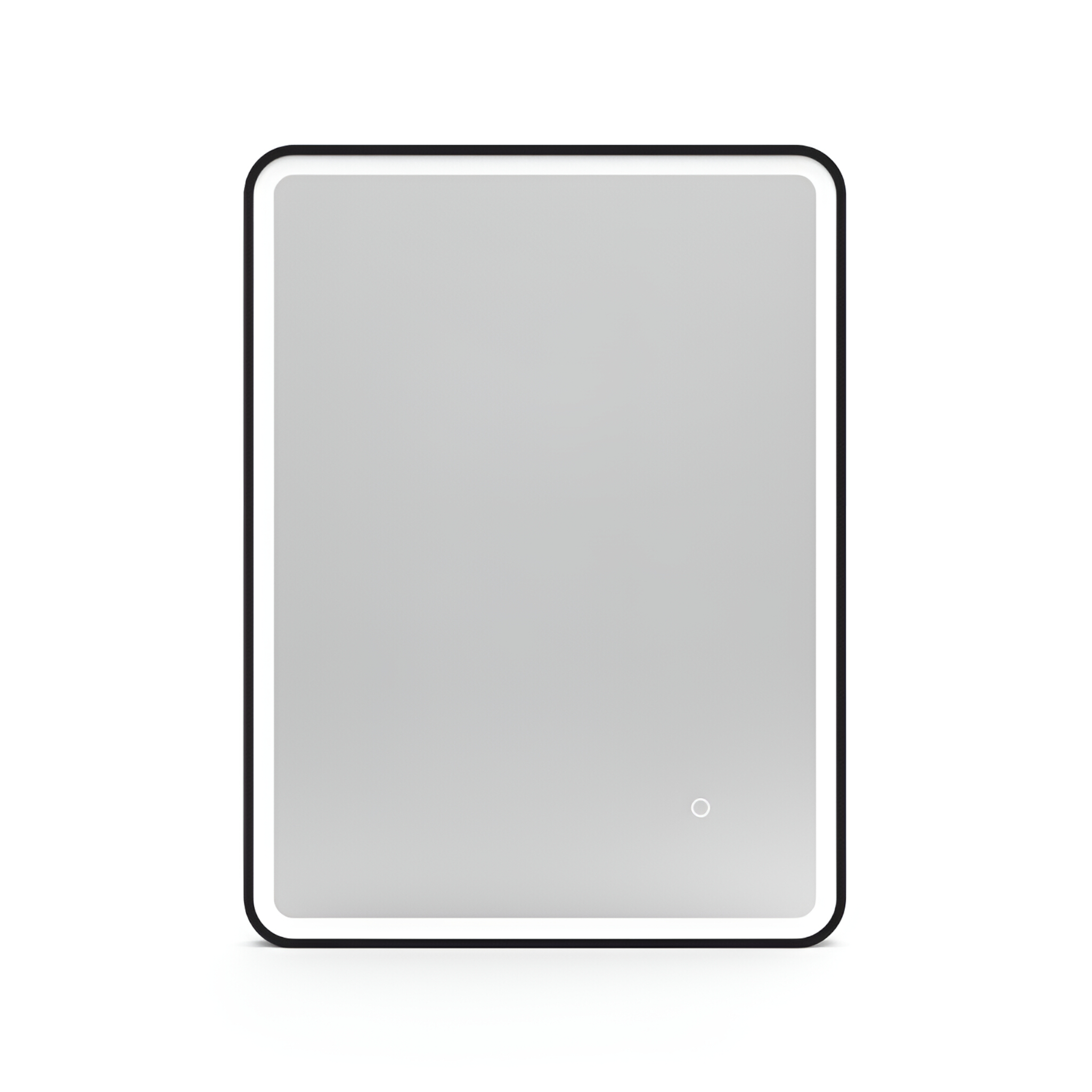 Miroir Ateria 60 × 80 cm avec surface sablée et éclairage LED