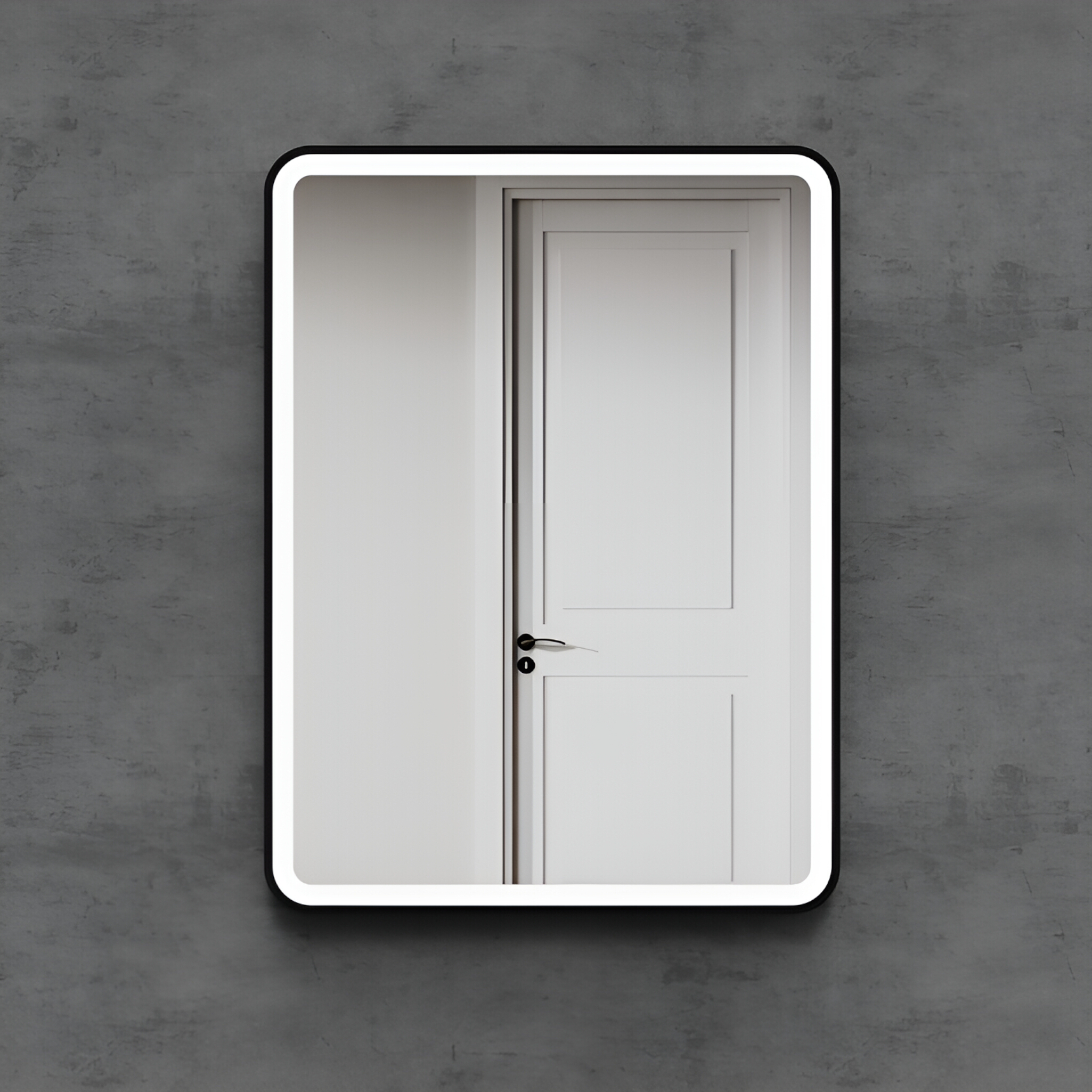 Miroir LED Ateria 60 × 80 cm avec interrupteur tactile