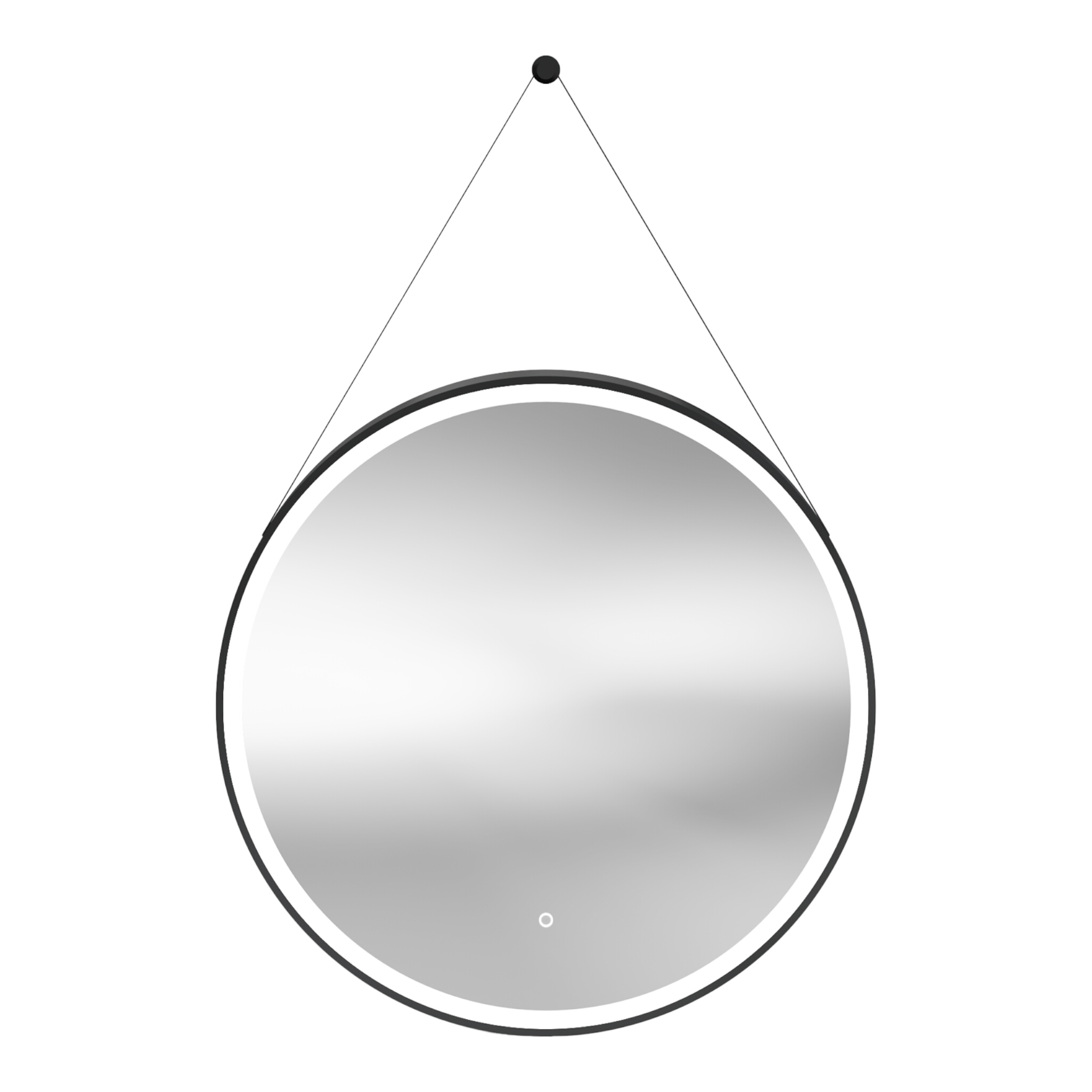 Miroir rond LED AVA 80 avec cadre noir