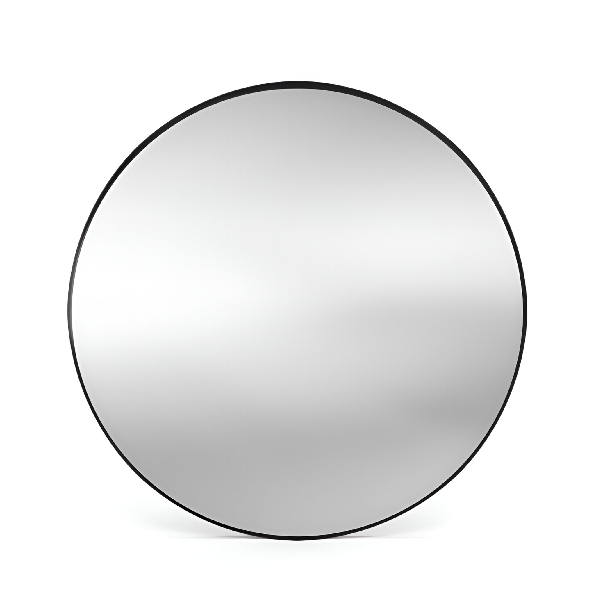 Grand miroir rond Chloris Black 80, cadre noir