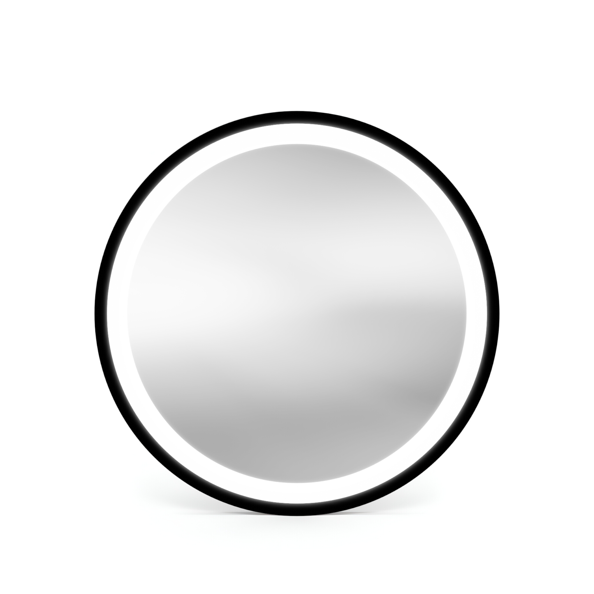 Miroir rond DAFNE 70, cadre noir et éclairage LED
