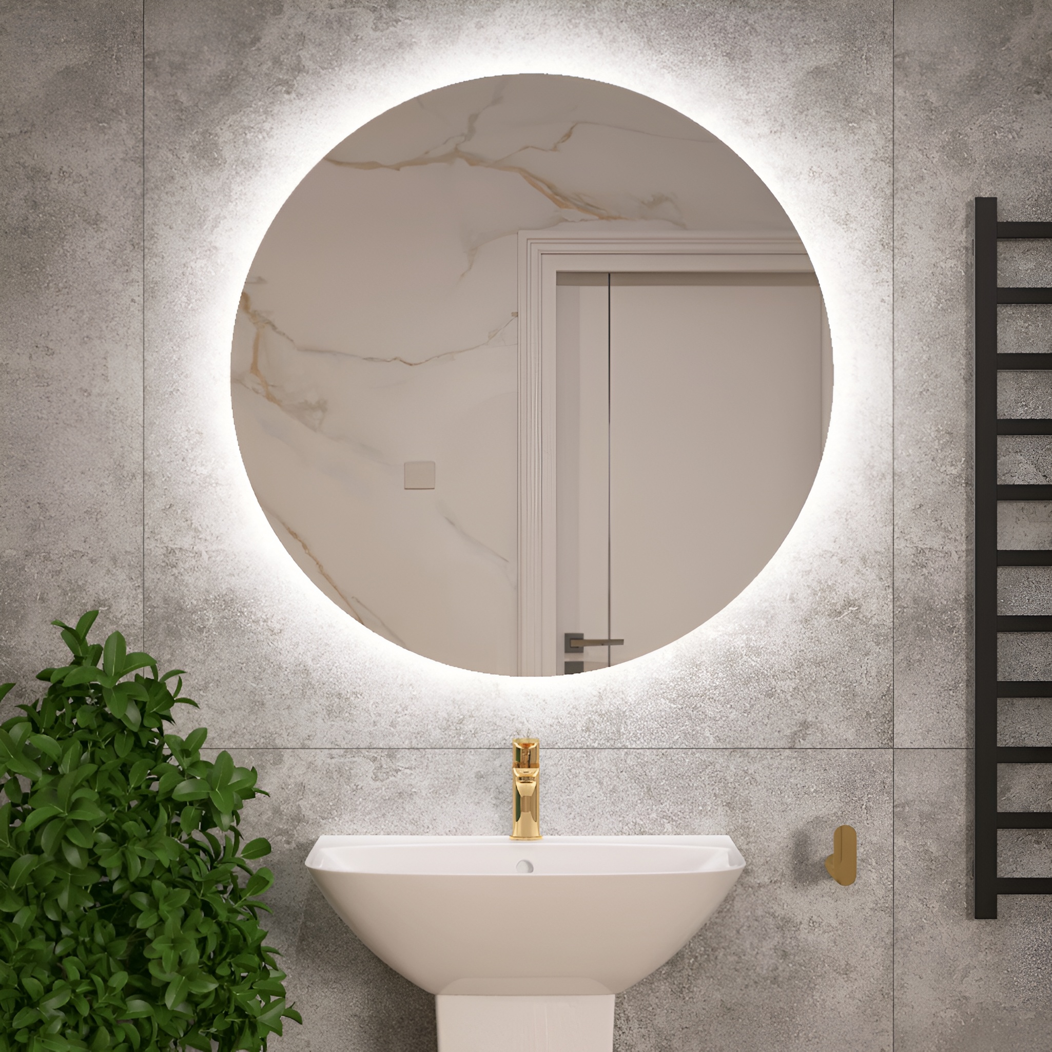 Miroir LED rond Kiane 80 pour salle de bains