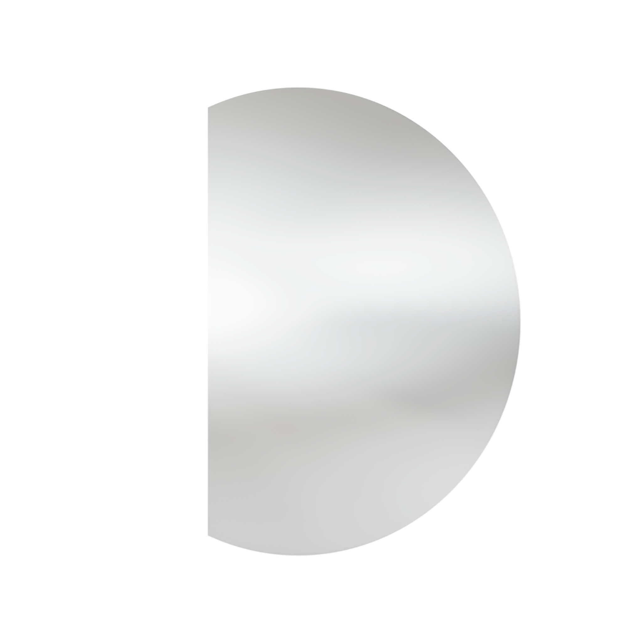 Miroir mural LED LASO 60 x 80 cm, design demi-cercle, IP44