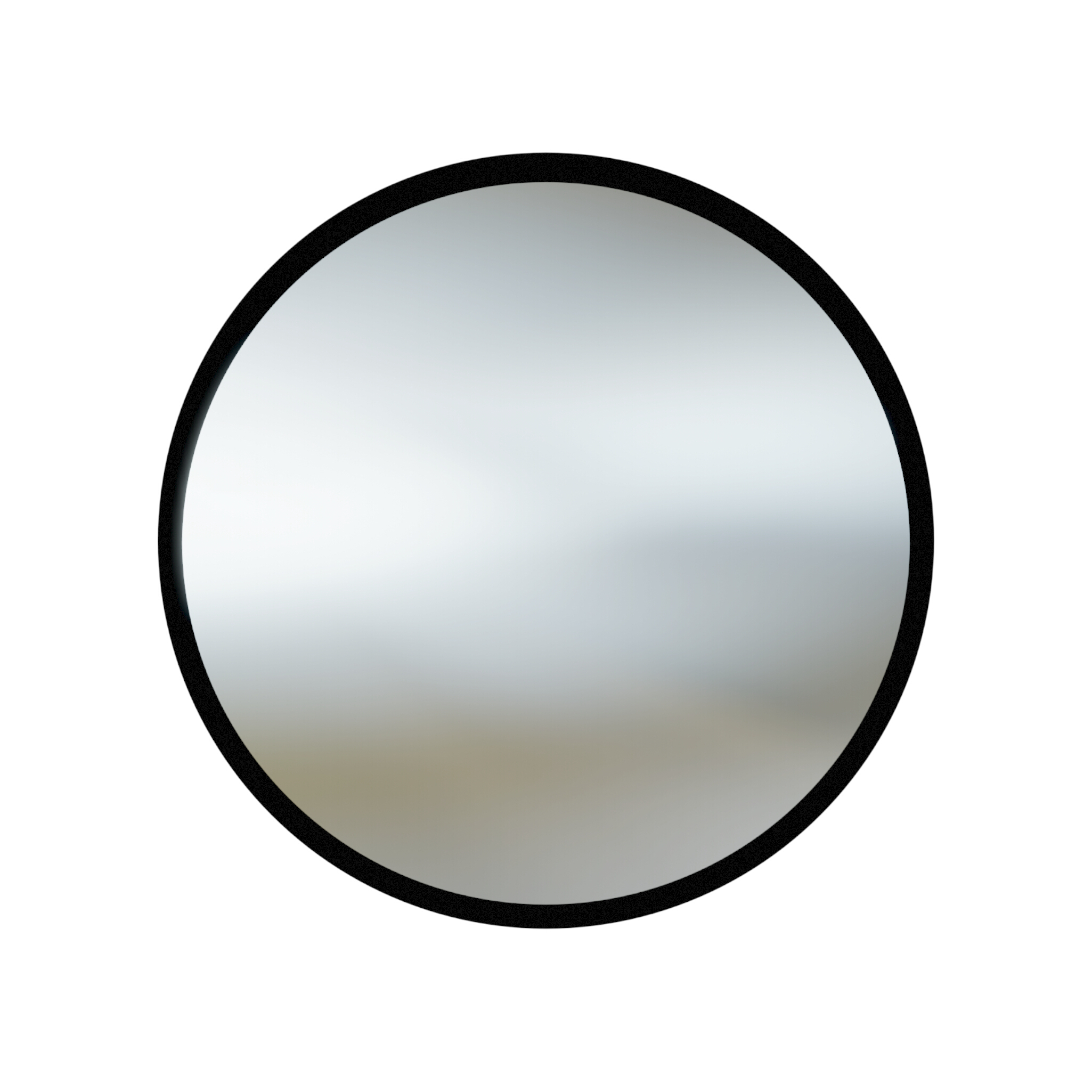 Miroir mural MELIE 80 – rond, cadre en aluminium noir