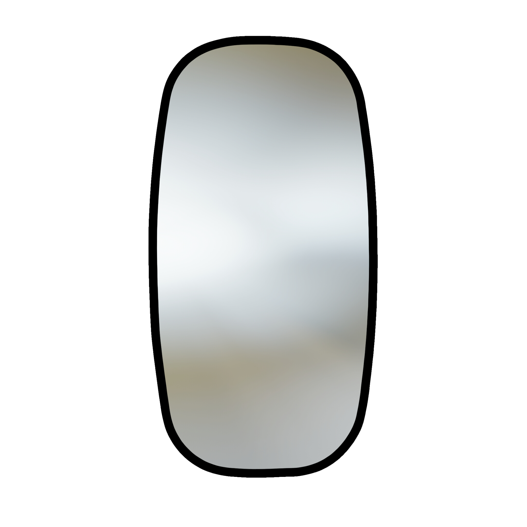 Miroir de salle de bain Nereida Black 45 x 90 cm avec éclairage LED