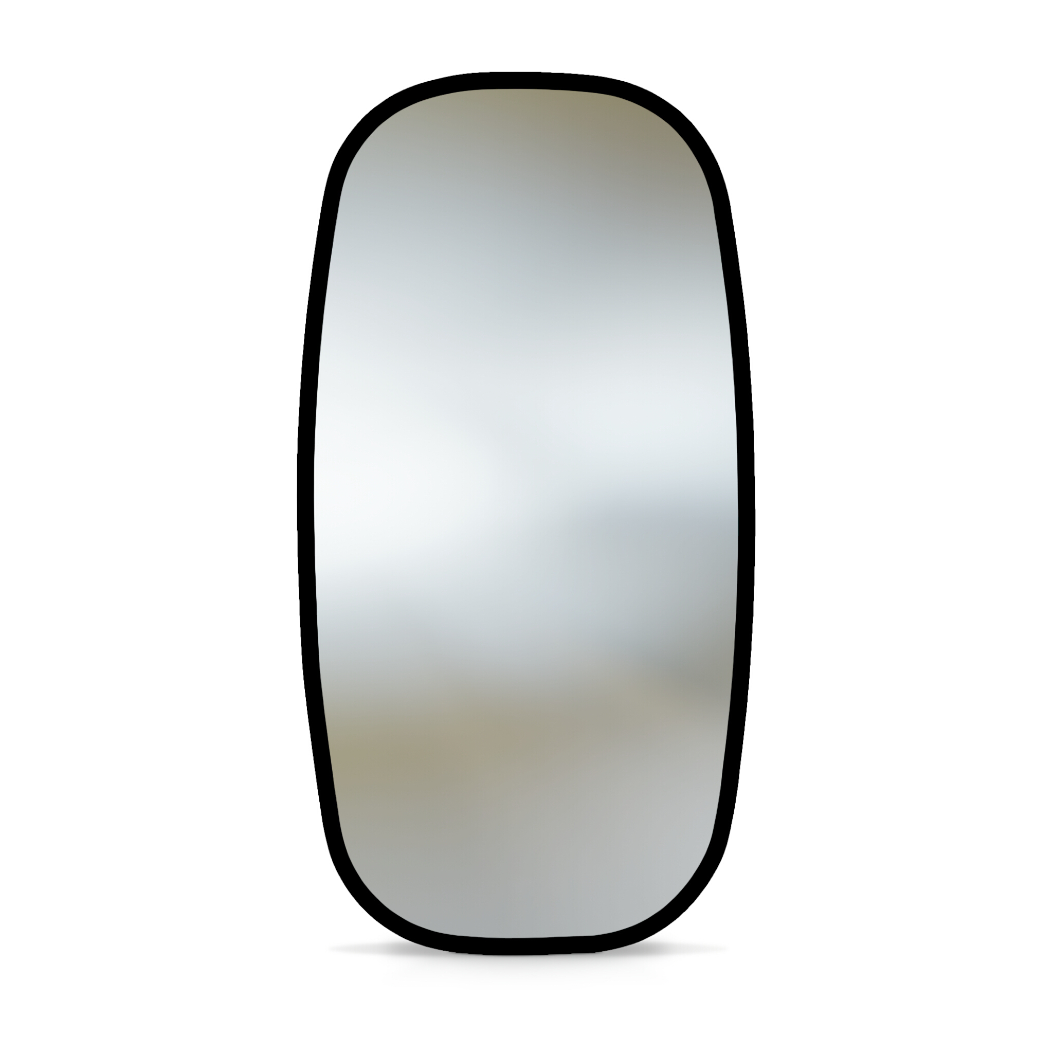 Miroir ovale Nereida Black à cadre noir