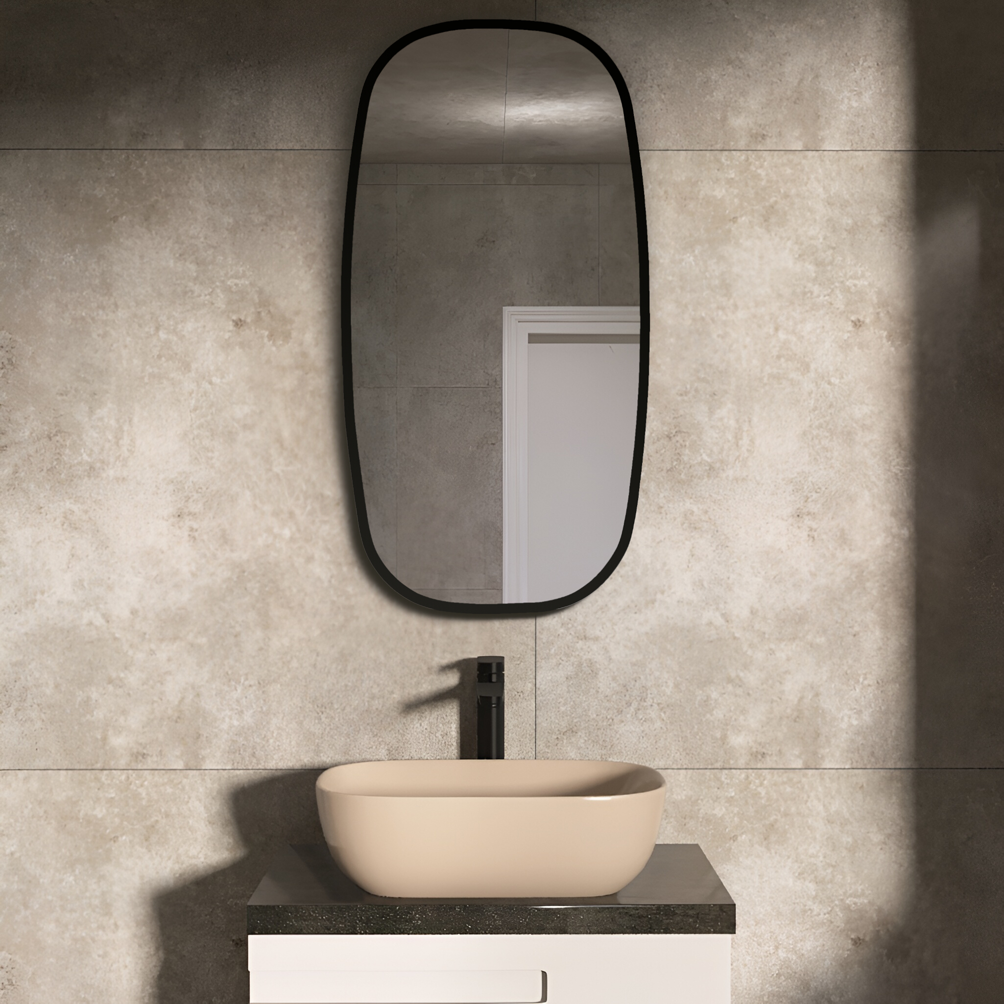 Miroir LED Nereida Black avec éclairage intégré