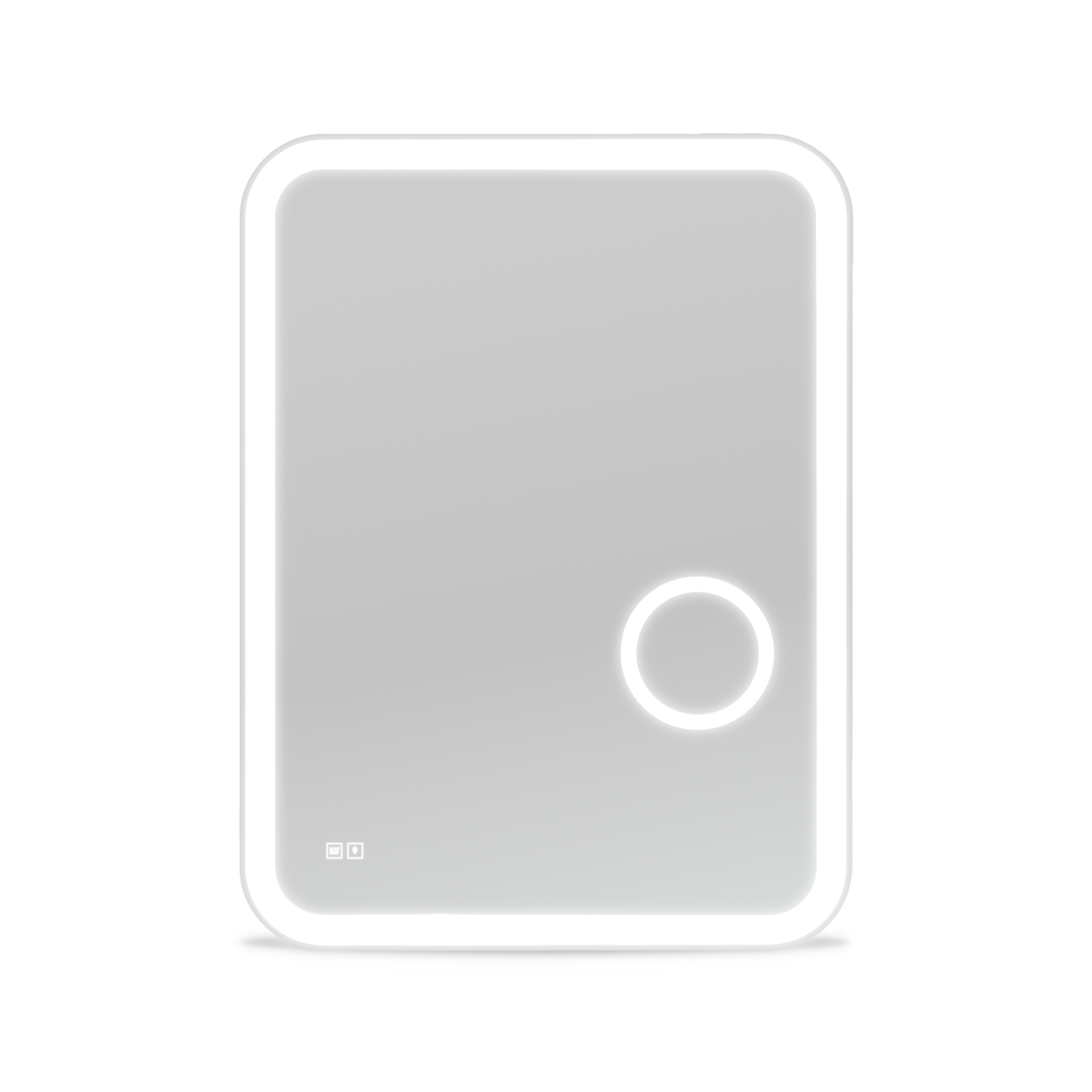 Miroir Pomona rectangulaire en format portrait, finition sablée