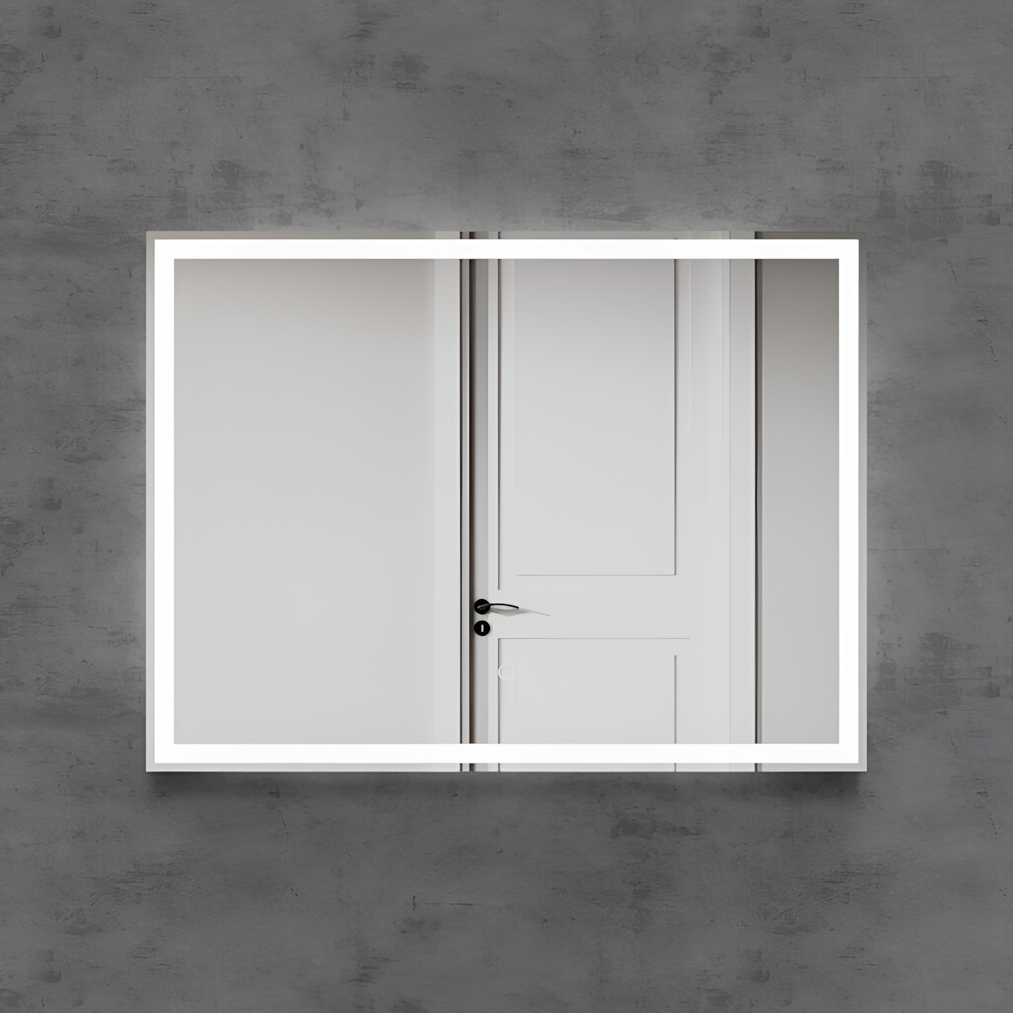 Miroir LED Toas 80 × 60 cm, lumière blanc froid