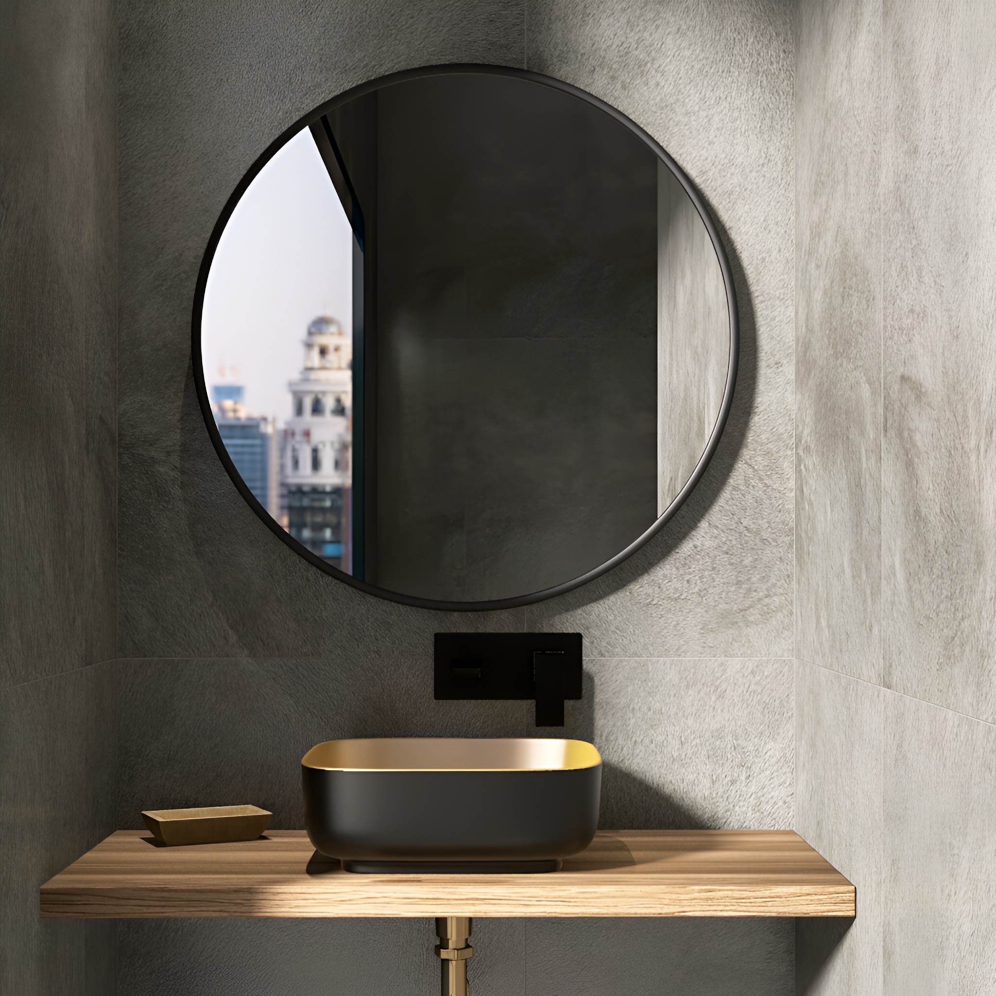 Panneau de meuble chêne 805 × 470 mm pour vasque à poser