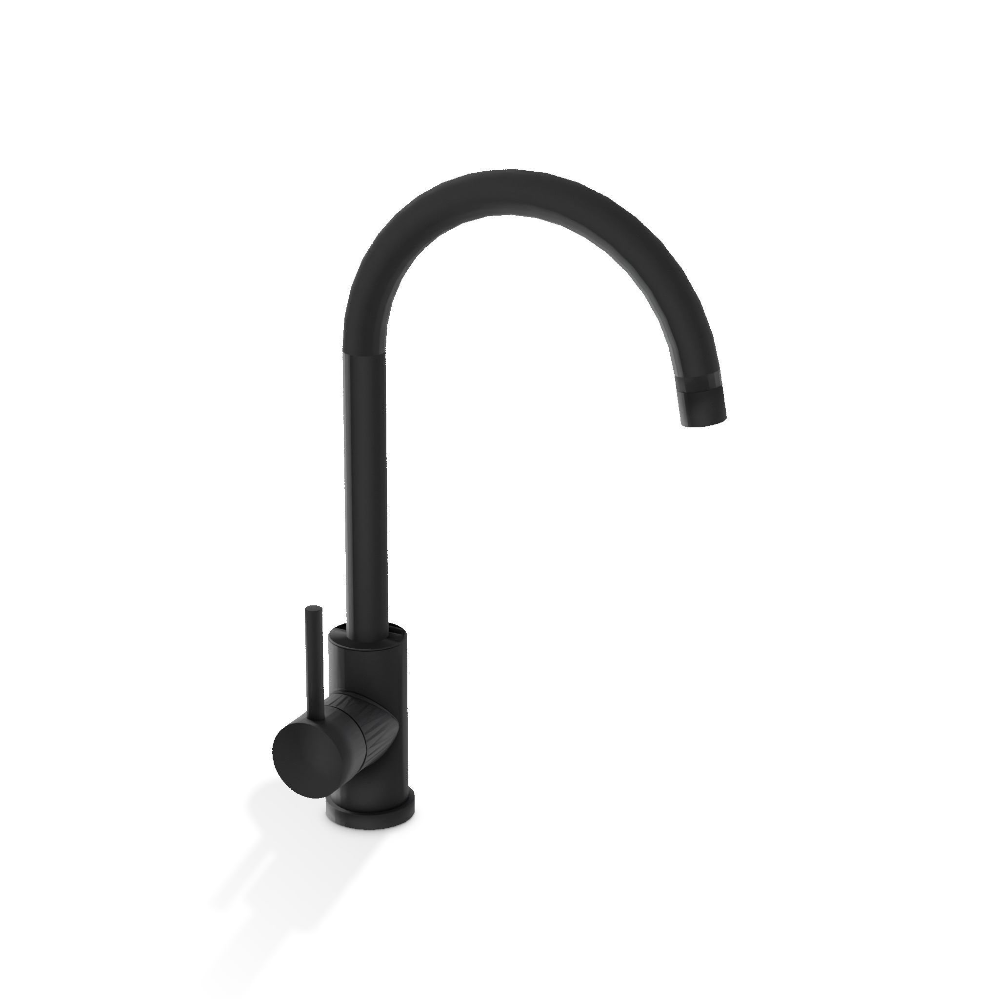 Robinet de cuisine Orion en laiton, finition noir mat