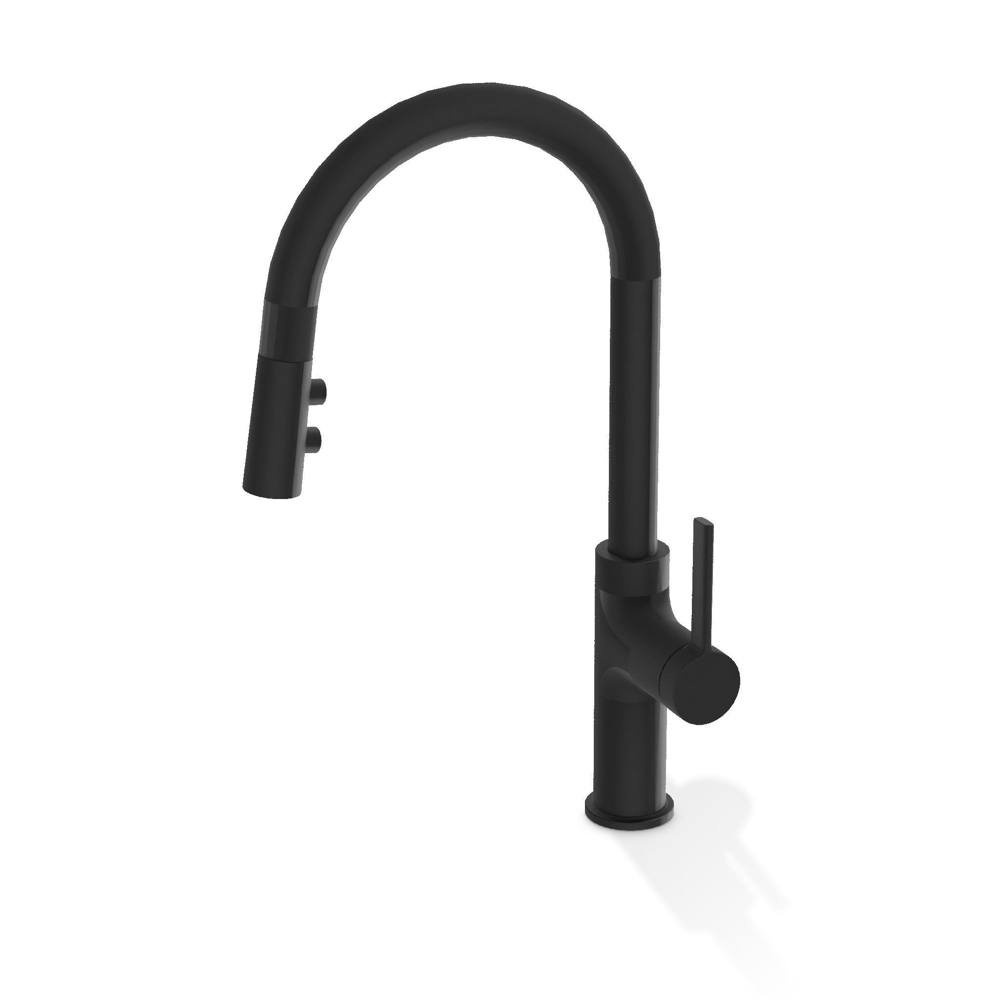Mitigeur de cuisine Orion en noir mat, douchette extractible
