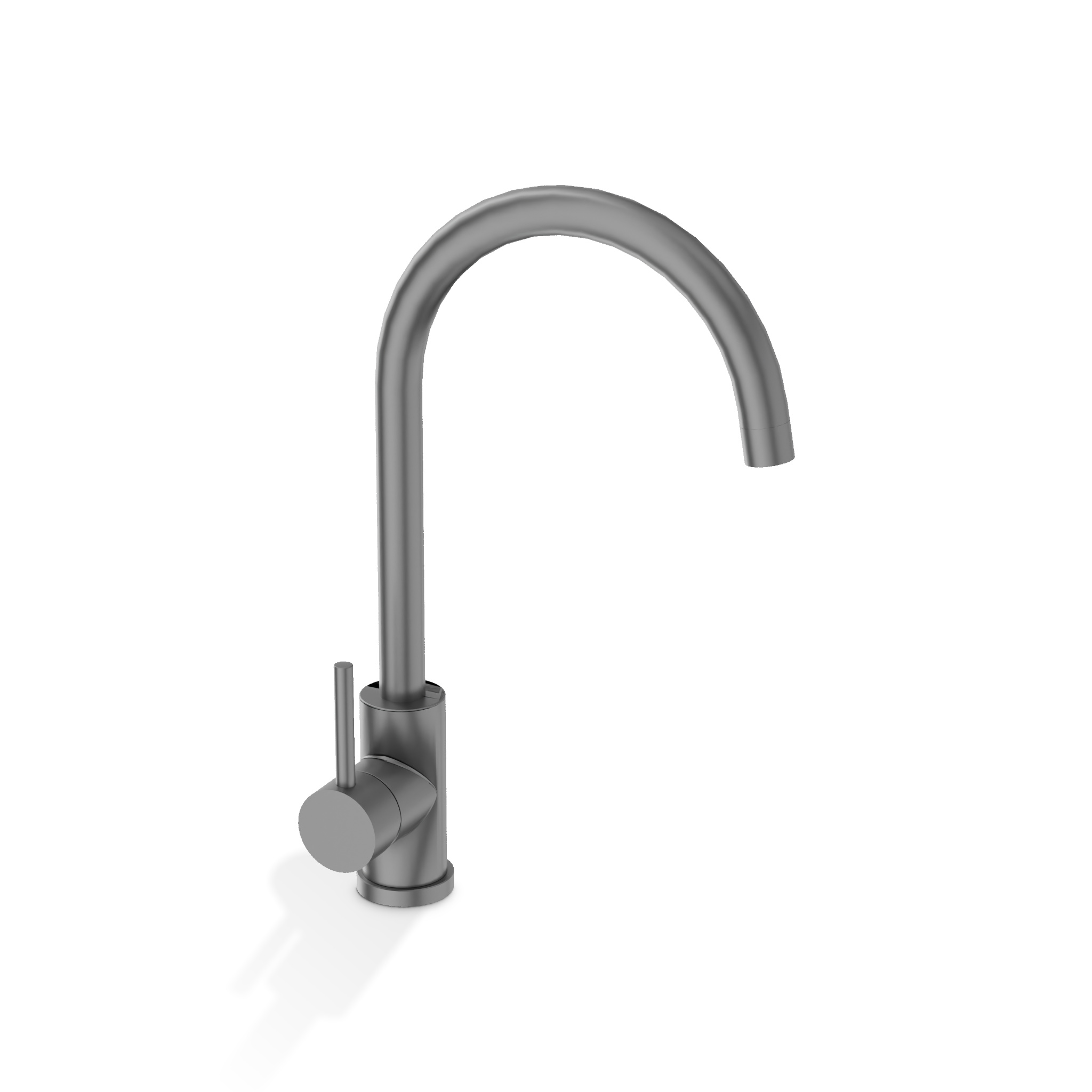 Robinet de cuisine Orion en laiton, couleur acier inoxydable