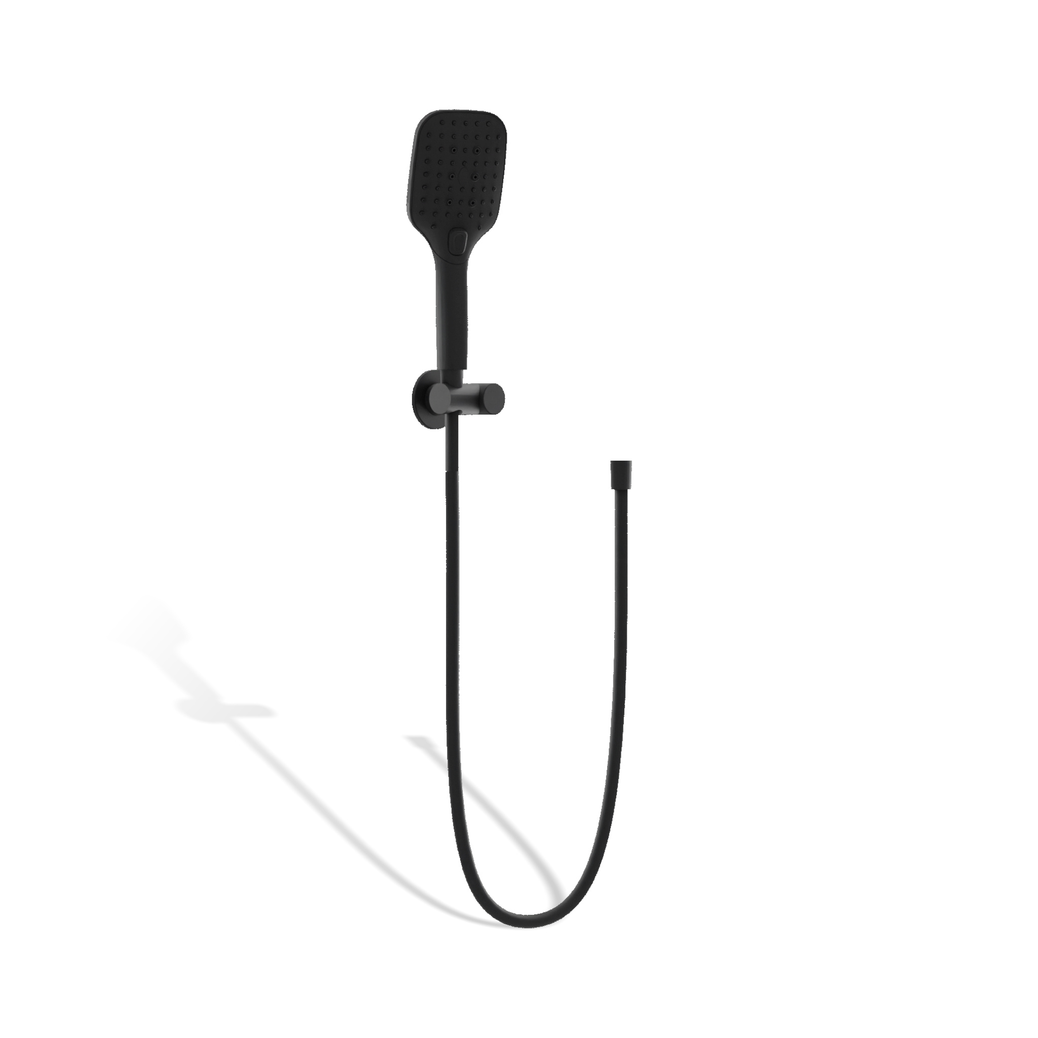 Set de douche Cetus en noir mat avec support mural et flexible