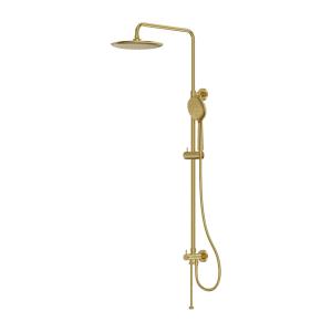Ensemble de douche Orion avec douche de pluie sans robinetterie – Or brossé - Image principale