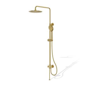 Ensemble de douche Orion avec douche de pluie sans robinetterie – Or brossé - Image supplémentaire