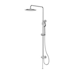 Ensemble de douche apparent avec douche de pluie sans mitigeur – Orion Chrome - Image principale